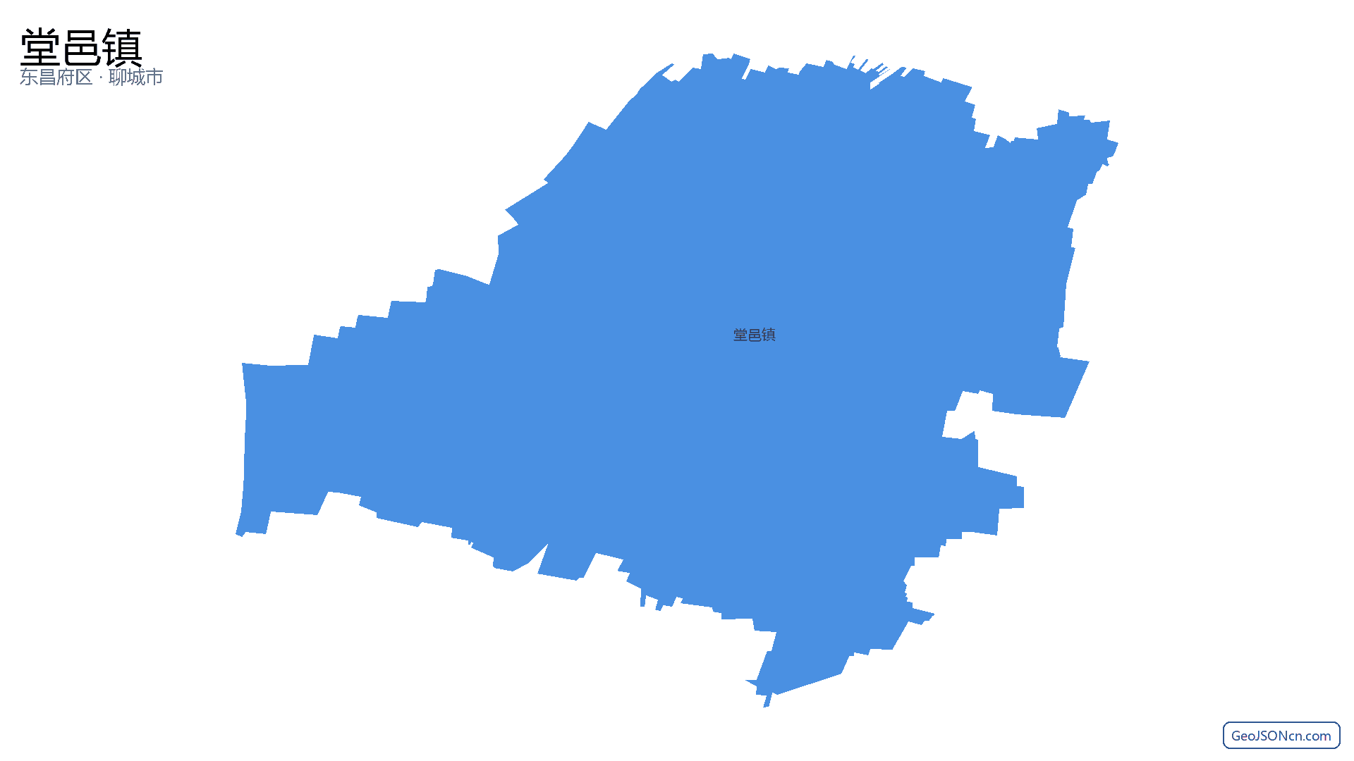 堂邑镇行政区划边界地图（东昌府区·聊城市）,提供GeoJSON、SHP矢量边界数据下载及高清地图大图(PNG/JPG) - GeoJSONcn.com