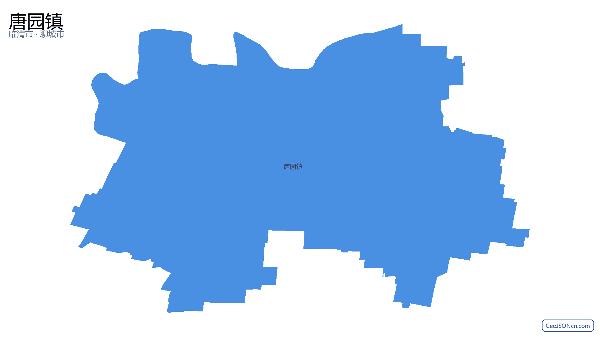 唐园镇行政区划边界地图(临清市·聊城市),提供GeoJSON、SHP矢量边界数据下载及高清地图大图(PNG/JPG) - GeoJSONcn.com