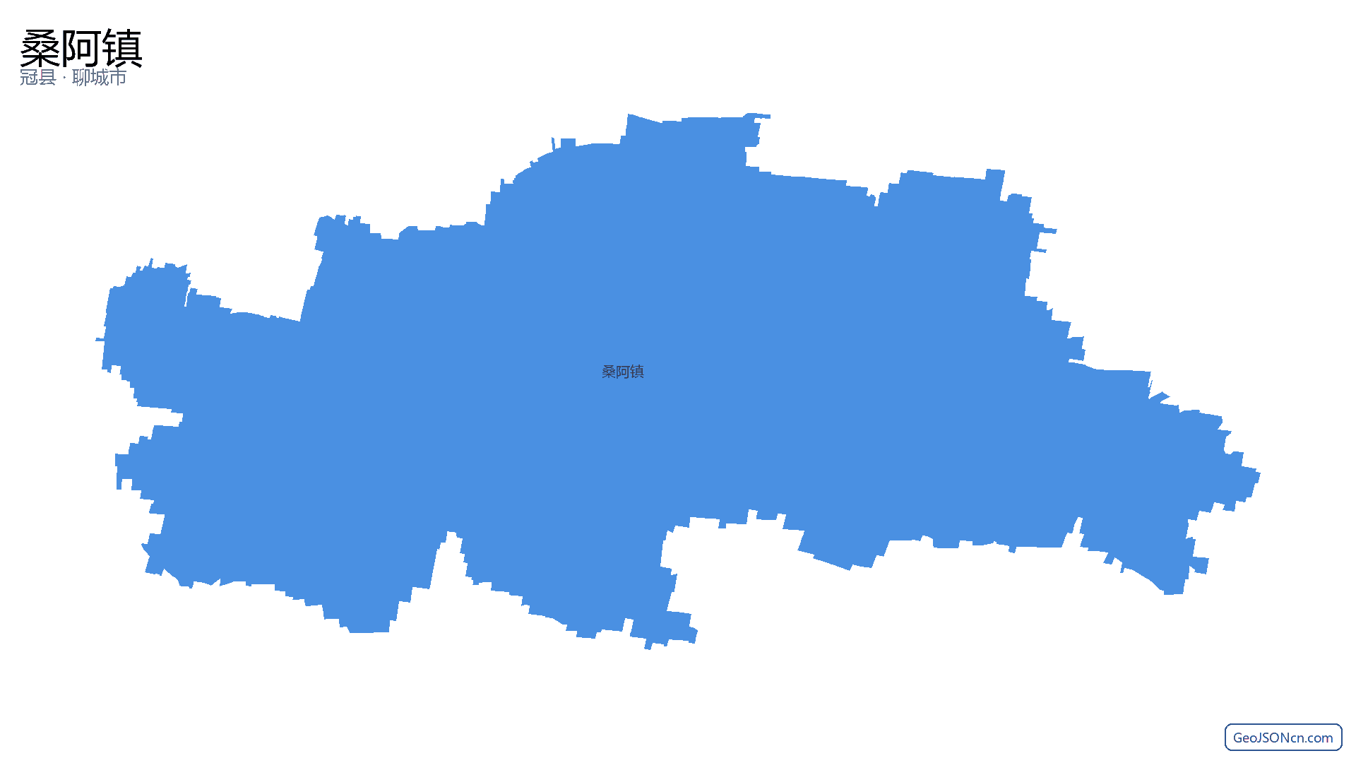 桑阿镇行政区划边界地图（冠县·聊城市）,提供GeoJSON、SHP矢量边界数据下载及高清地图大图(PNG/JPG) - GeoJSONcn.com