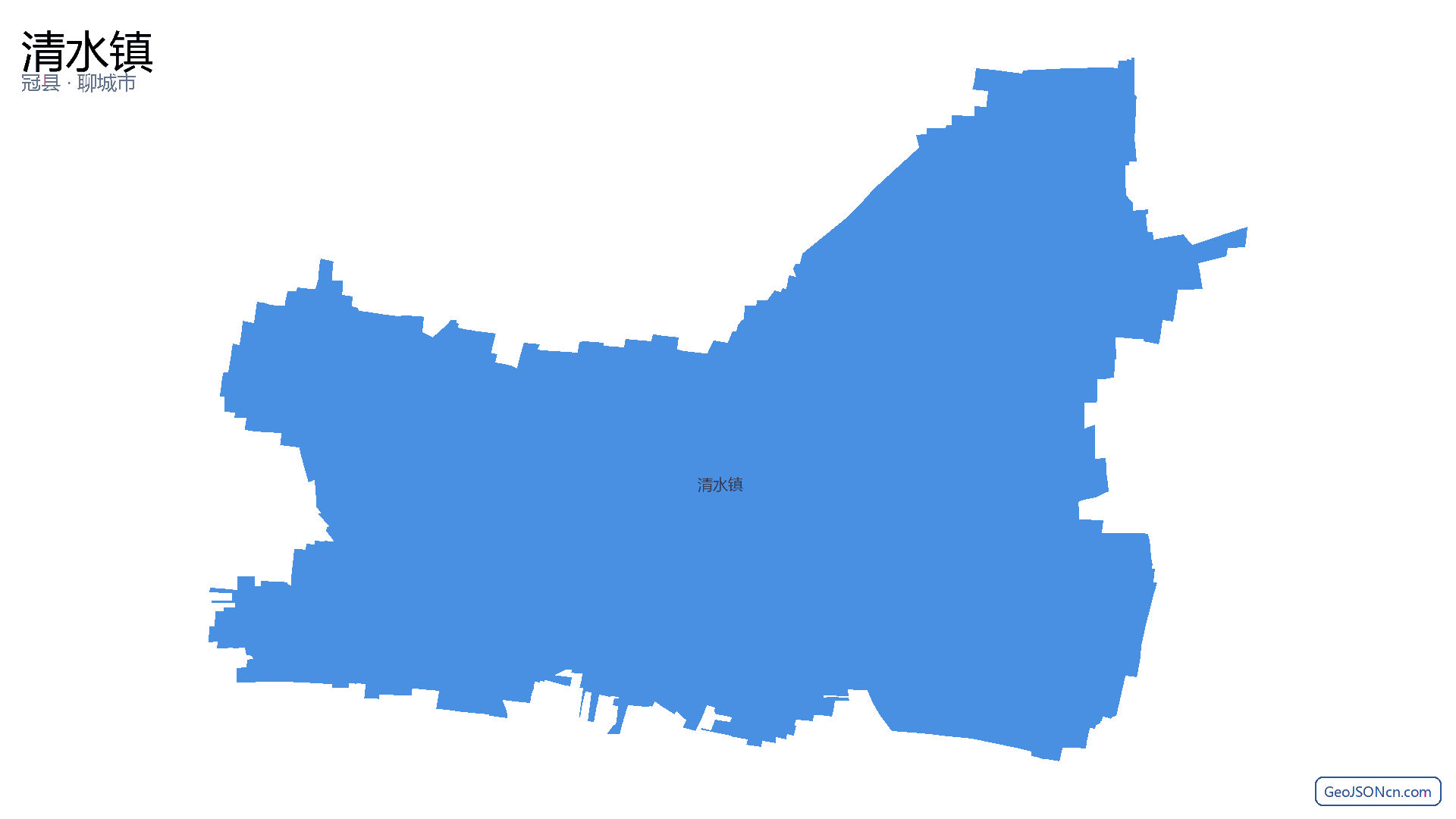 清水镇行政区划边界地图(冠县·聊城市),提供GeoJSON、SHP矢量边界数据下载及高清地图大图(PNG/JPG) - GeoJSONcn.com