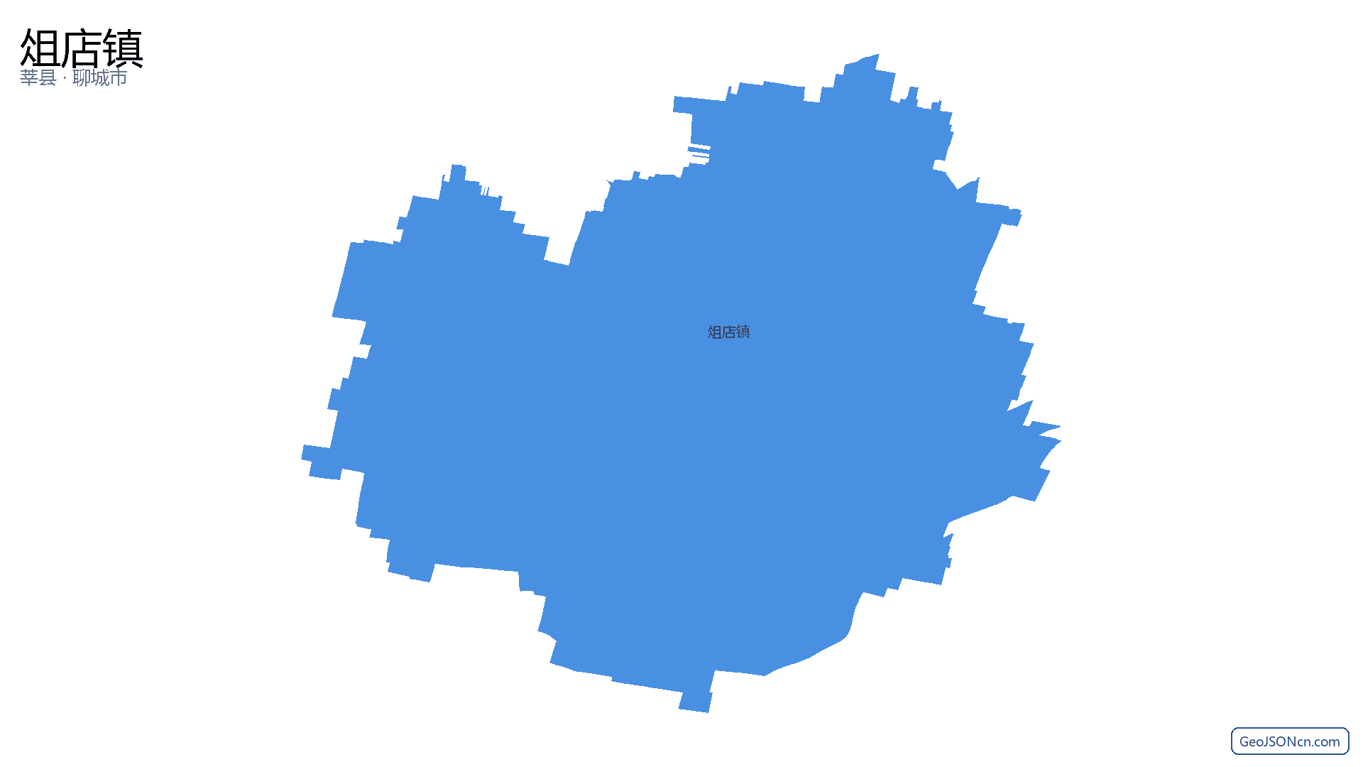 俎店镇行政区划边界地图（莘县·聊城市）,提供GeoJSON、SHP矢量边界数据下载及高清地图大图(PNG/JPG) - GeoJSONcn.com