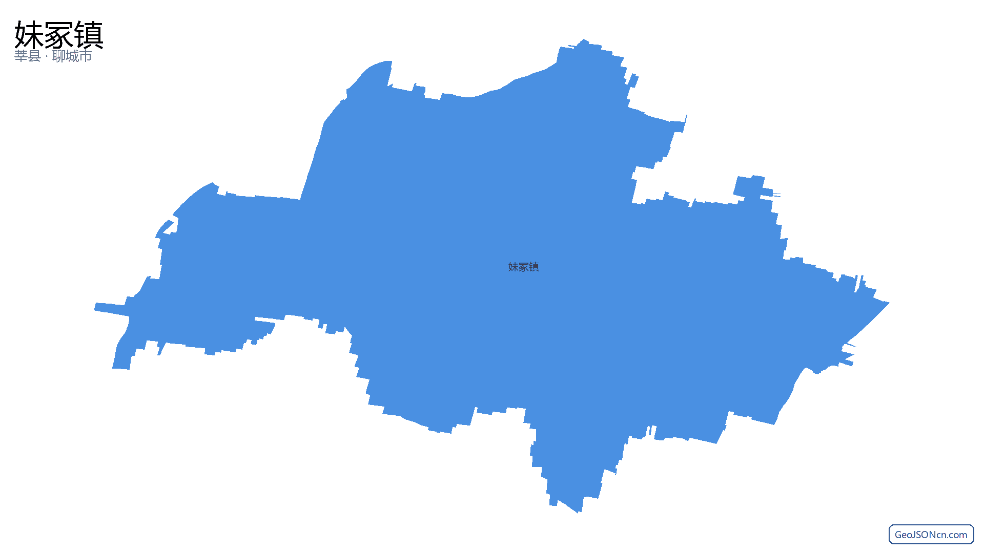 妹冢镇行政区划边界地图(莘县·聊城市),提供GeoJSON、SHP矢量边界数据下载及高清地图大图(PNG/JPG) - GeoJSONcn.com