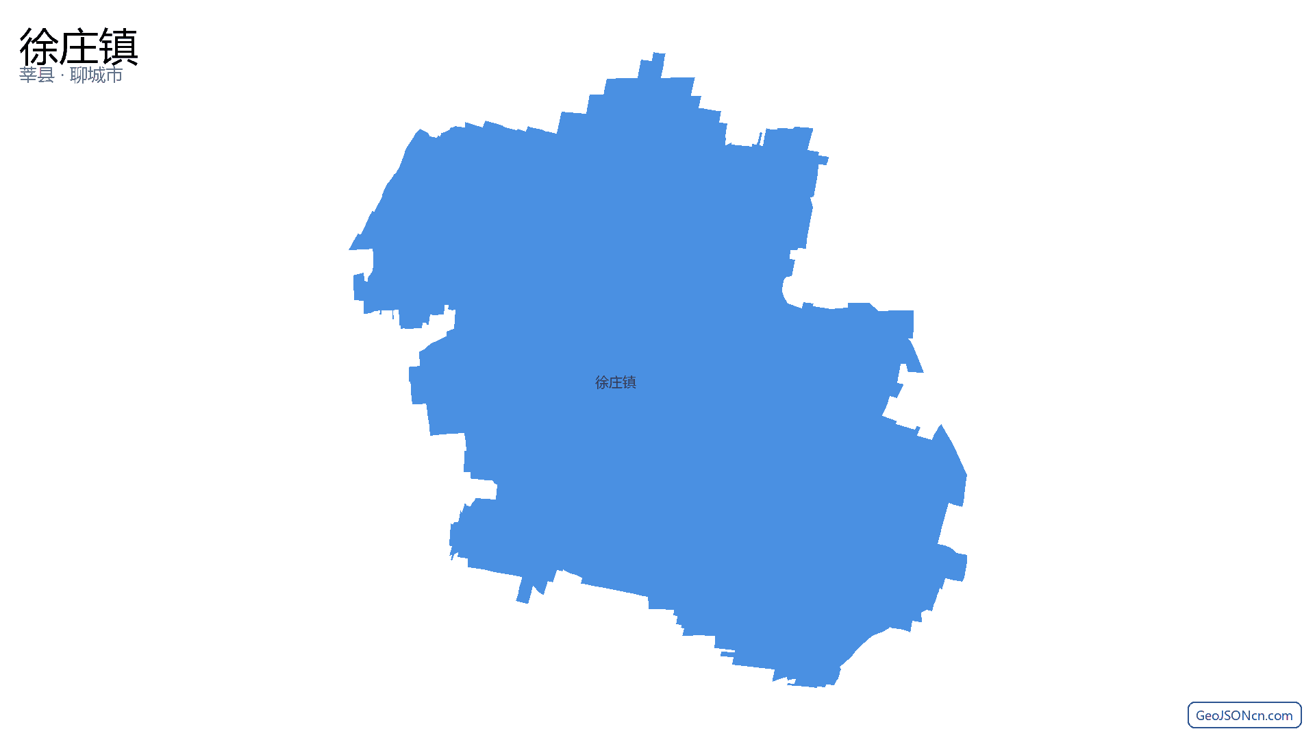 徐庄镇行政区划边界地图(莘县·聊城市),提供GeoJSON、SHP矢量边界数据下载及高清地图大图(PNG/JPG) - GeoJSONcn.com