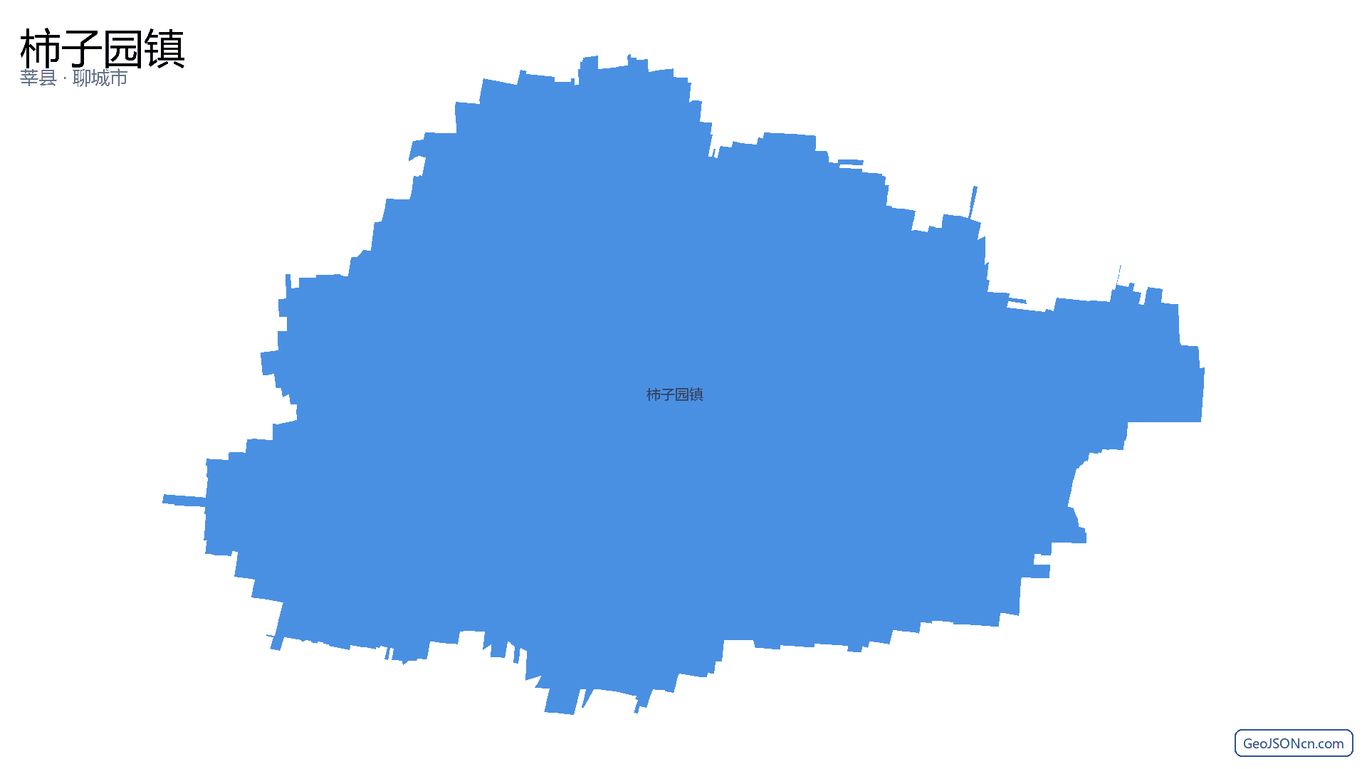 柿子园镇行政区划边界地图（莘县·聊城市）,提供GeoJSON、SHP矢量边界数据下载及高清地图大图(PNG/JPG) - GeoJSONcn.com