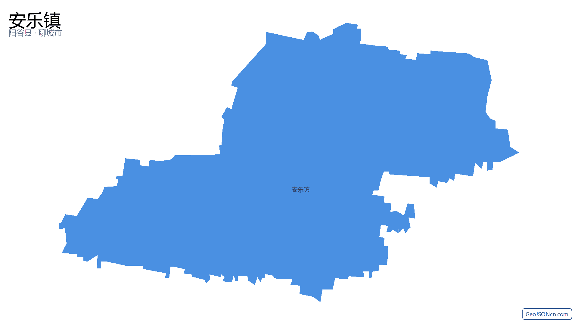安乐镇行政区划边界地图(阳谷县·聊城市),提供GeoJSON、SHP矢量边界数据下载及高清地图大图(PNG/JPG) - GeoJSONcn.com