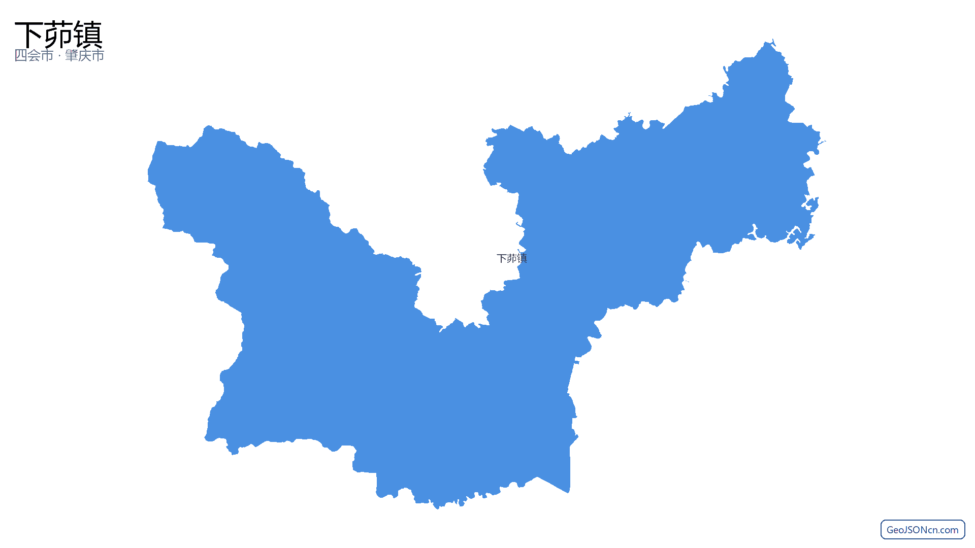 下茆镇行政区划边界地图(四会市·肇庆市),提供GeoJSON、SHP矢量边界数据下载及高清地图大图(PNG/JPG) - GeoJSONcn.com