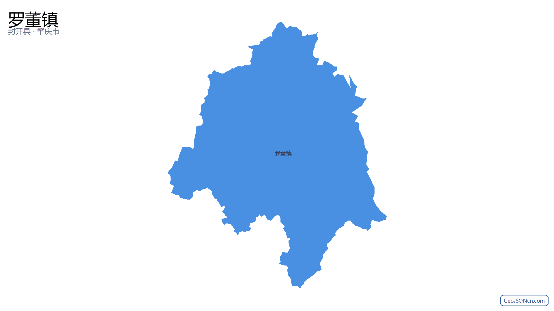罗董镇行政区划边界地图（封开县·肇庆市）,提供GeoJSON、SHP矢量边界数据下载及高清地图大图(PNG/JPG) - GeoJSONcn.com