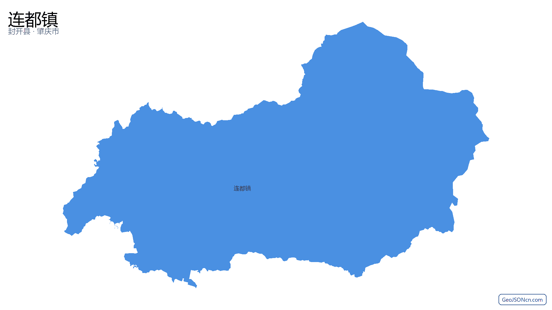 连都镇行政区划边界地图(封开县·肇庆市),提供GeoJSON、SHP矢量边界数据下载及高清地图大图(PNG/JPG) - GeoJSONcn.com