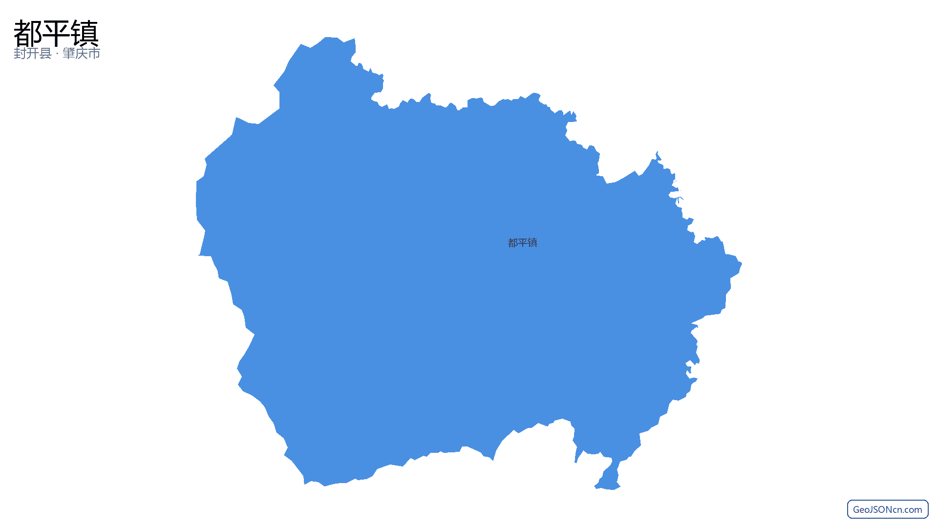 都平镇行政区划边界地图（封开县·肇庆市）,提供GeoJSON、SHP矢量边界数据下载及高清地图大图(PNG/JPG) - GeoJSONcn.com