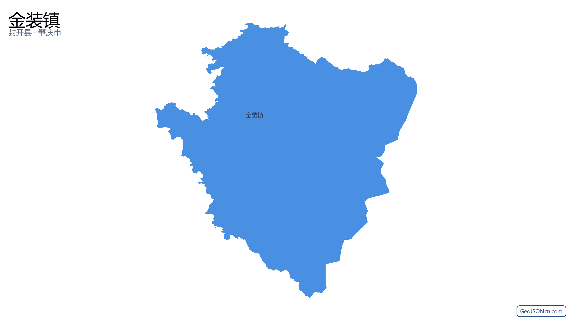 金装镇行政区划边界地图（封开县·肇庆市）,提供GeoJSON、SHP矢量边界数据下载及高清地图大图(PNG/JPG) - GeoJSONcn.com