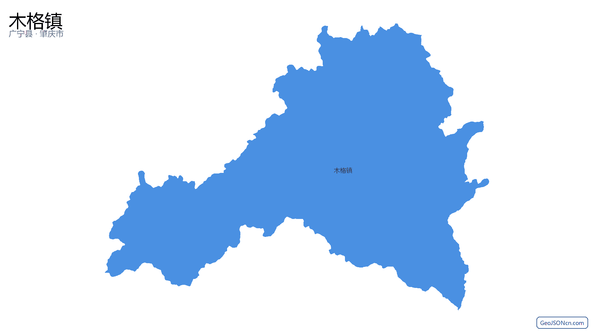 木格镇行政区划边界地图（广宁县·肇庆市）,提供GeoJSON、SHP矢量边界数据下载及高清地图大图(PNG/JPG) - GeoJSONcn.com