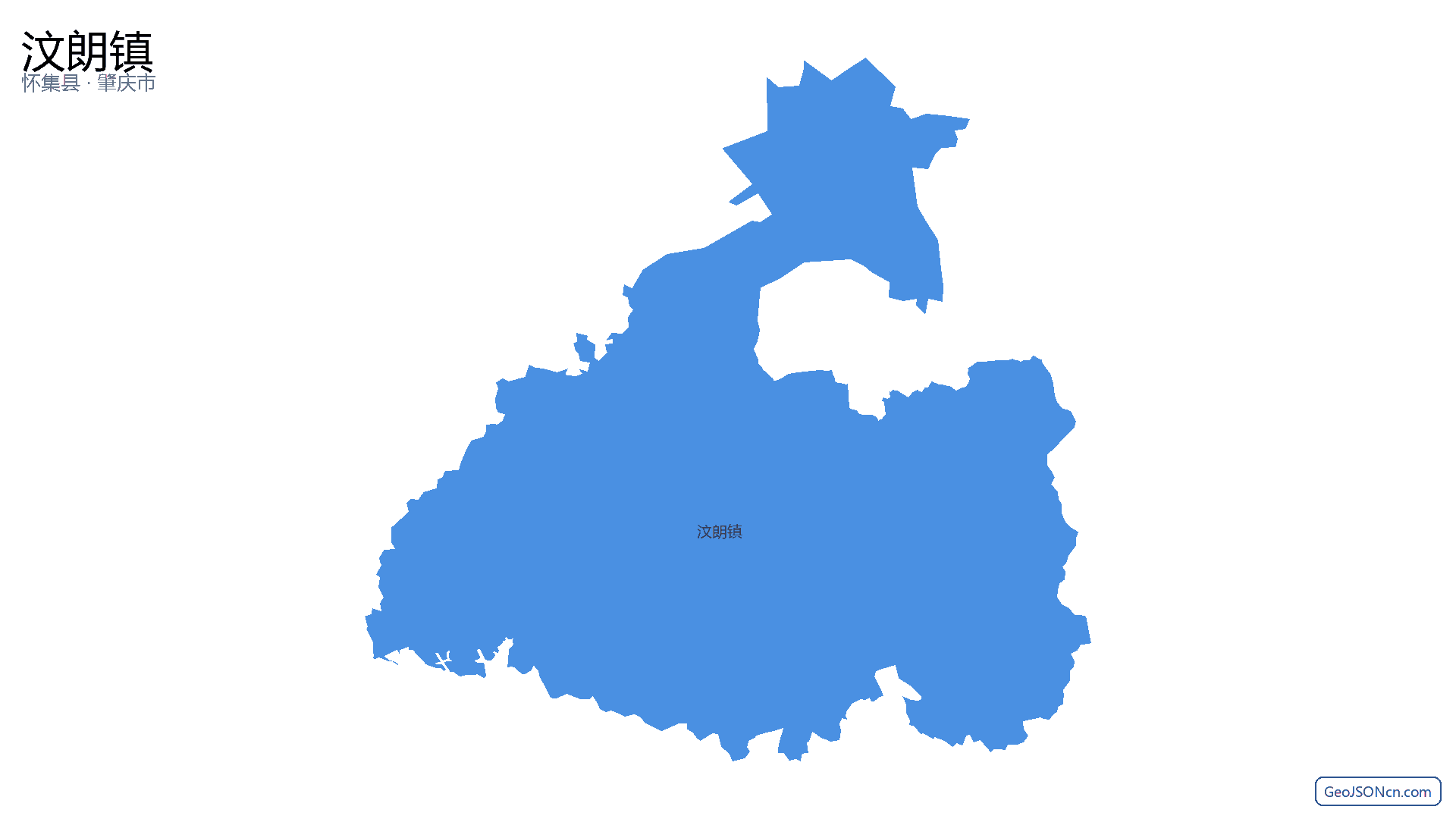 汶朗镇行政区划边界地图(怀集县·肇庆市),提供GeoJSON、SHP矢量边界数据下载及高清地图大图(PNG/JPG) - GeoJSONcn.com