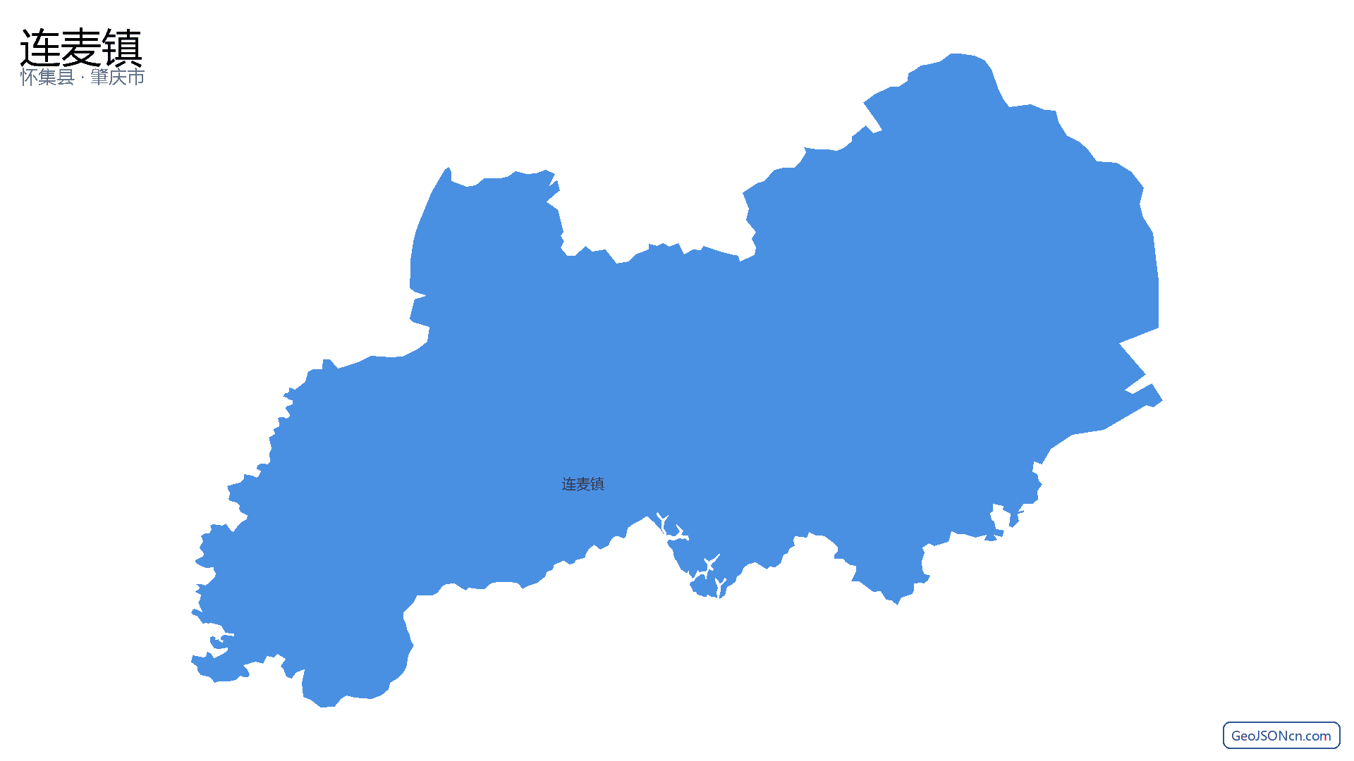 连麦镇行政区划边界地图（怀集县·肇庆市）,提供GeoJSON、SHP矢量边界数据下载及高清地图大图(PNG/JPG) - GeoJSONcn.com