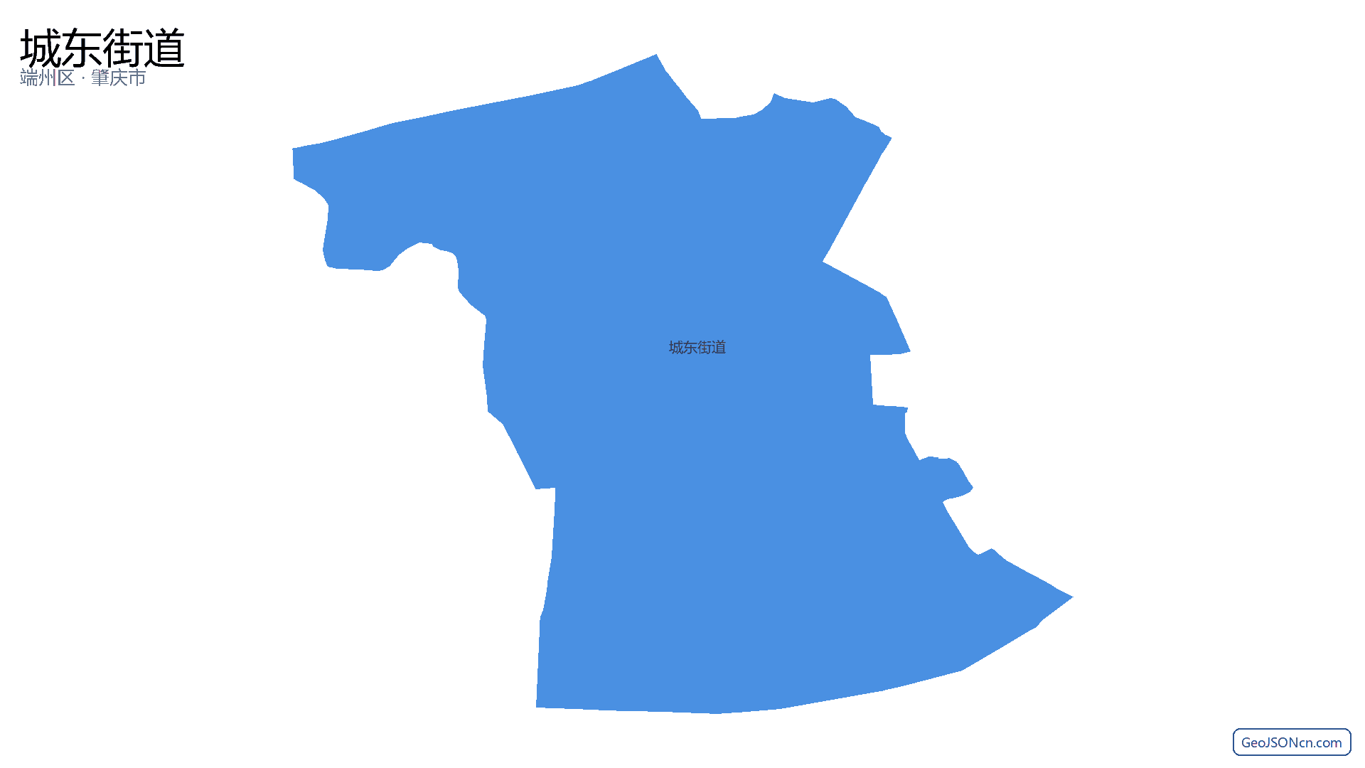 城东街道行政区划边界地图（端州区·肇庆市）,提供GeoJSON、SHP矢量边界数据下载及高清地图大图(PNG/JPG) - GeoJSONcn.com