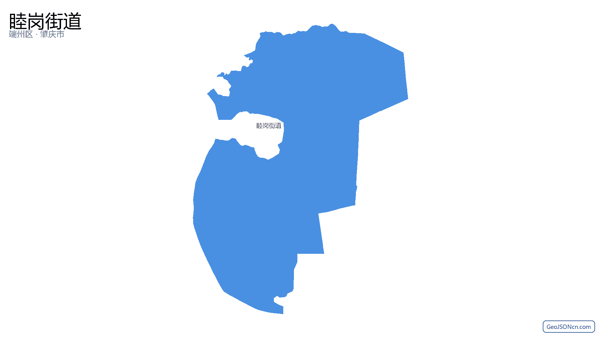 睦岗街道行政区划边界地图(端州区·肇庆市),提供GeoJSON、SHP矢量边界数据下载及高清地图大图(PNG/JPG) - GeoJSONcn.com