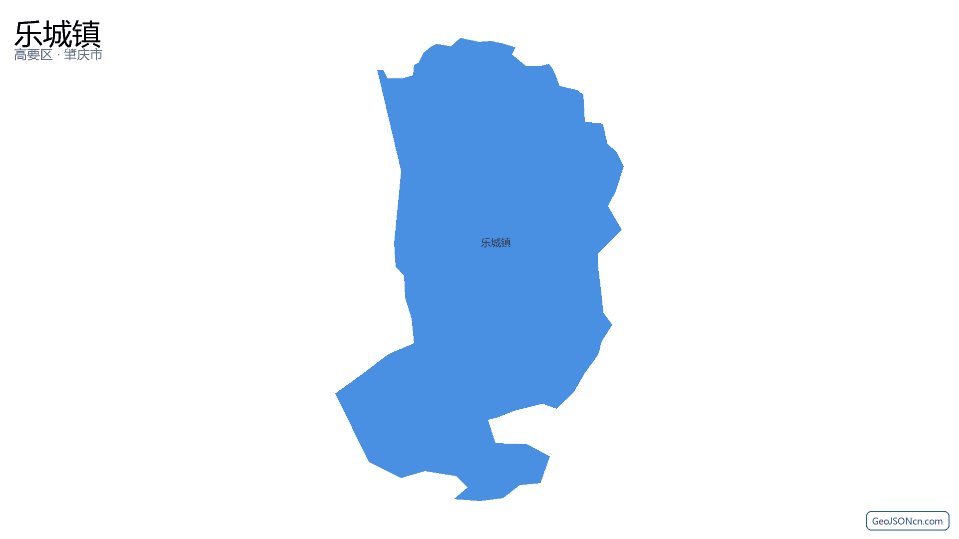 乐城镇行政区划边界地图（高要区·肇庆市）,提供GeoJSON、SHP矢量边界数据下载及高清地图大图(PNG/JPG) - GeoJSONcn.com