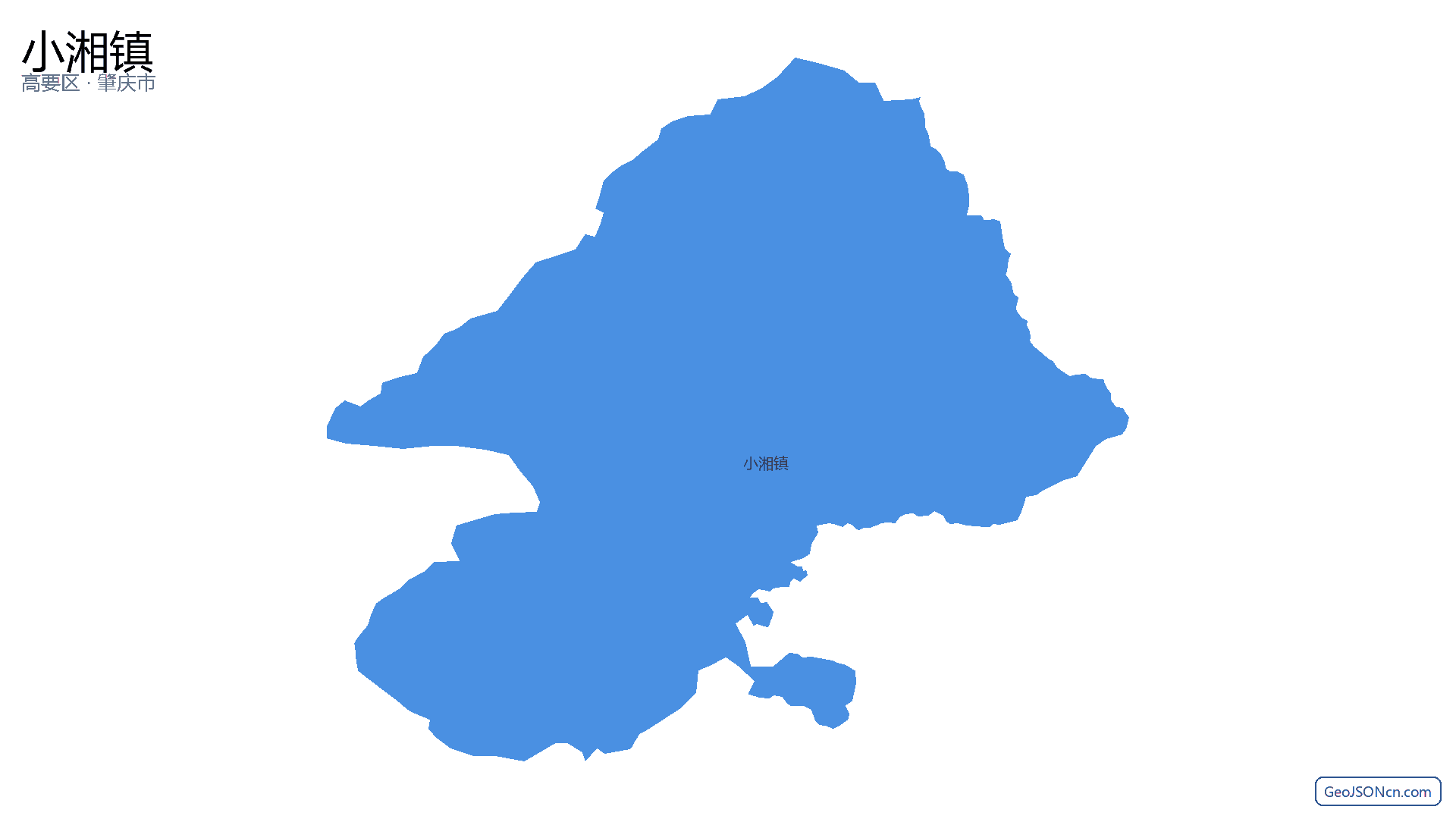 小湘镇行政区划边界地图（高要区·肇庆市）,提供GeoJSON、SHP矢量边界数据下载及高清地图大图(PNG/JPG) - GeoJSONcn.com