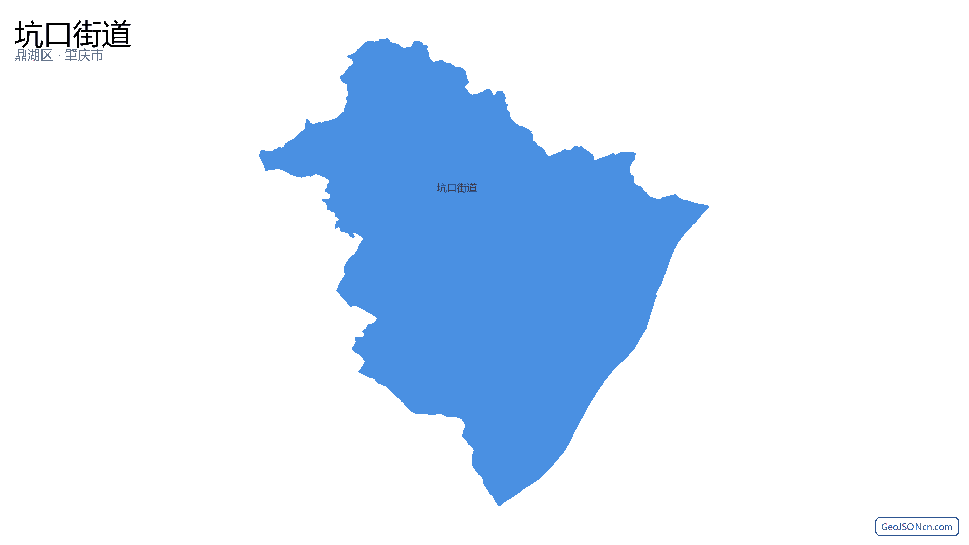 坑口街道行政区划边界地图（鼎湖区·肇庆市）,提供GeoJSON、SHP矢量边界数据下载及高清地图大图(PNG/JPG) - GeoJSONcn.com