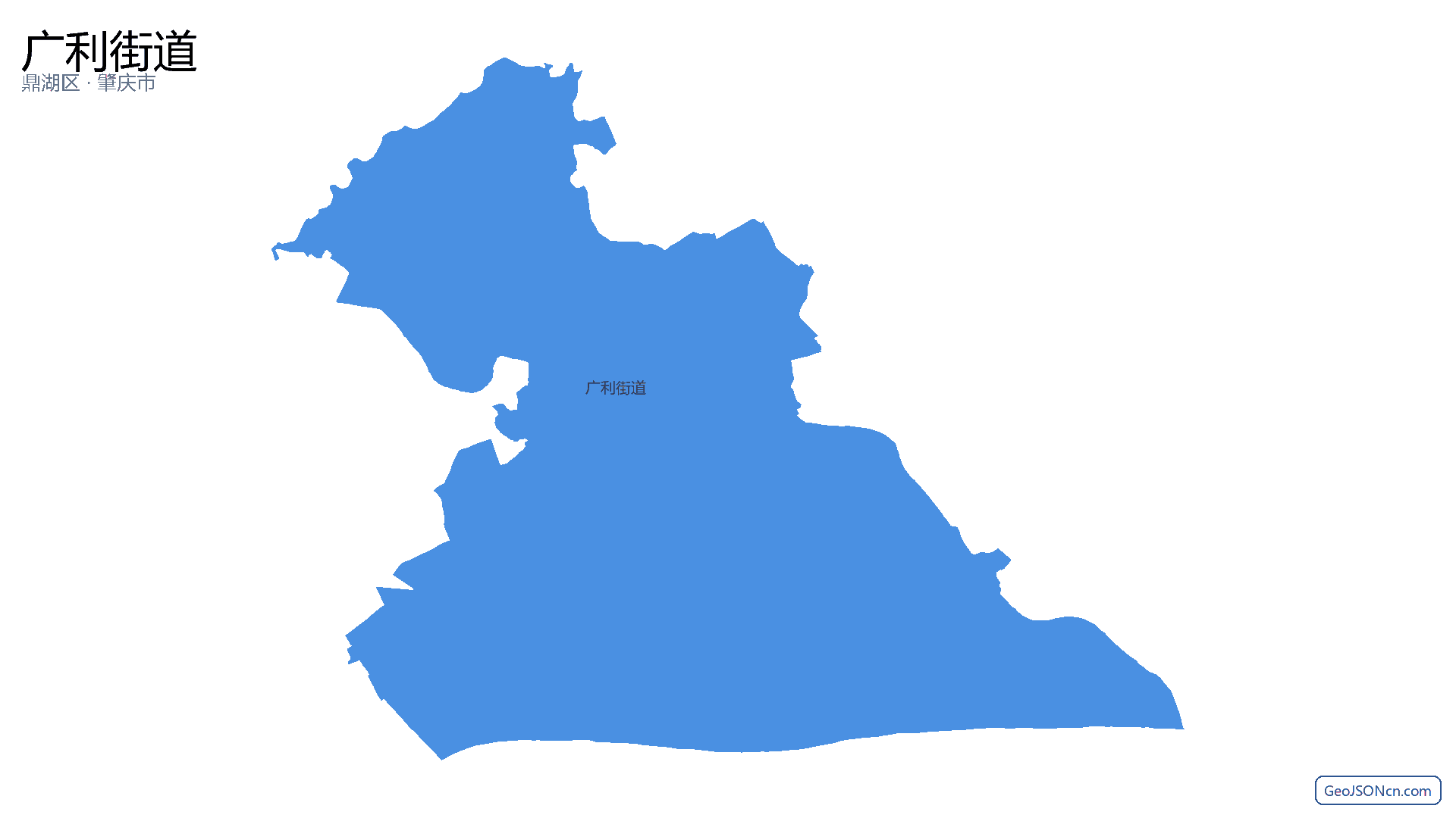 广利街道行政区划边界地图（鼎湖区·肇庆市）,提供GeoJSON、SHP矢量边界数据下载及高清地图大图(PNG/JPG) - GeoJSONcn.com