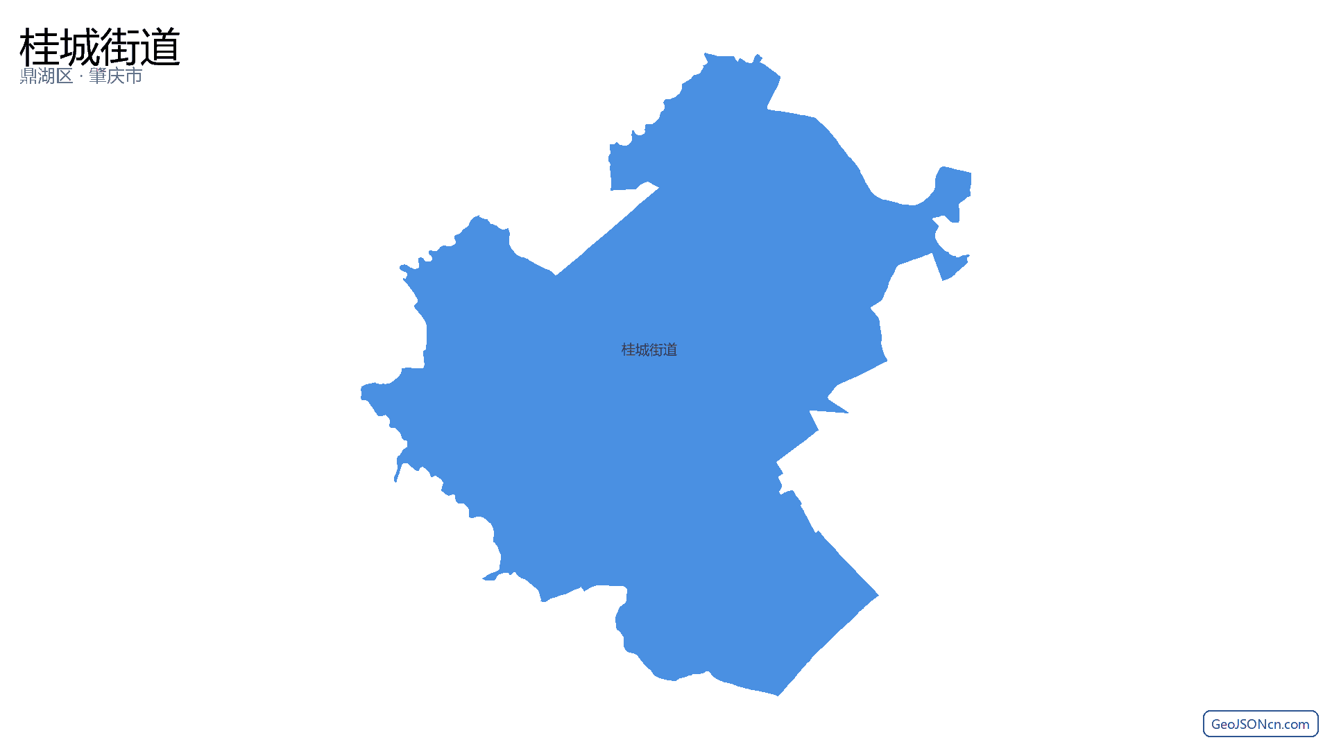 桂城街道行政区划边界地图（鼎湖区·肇庆市）,提供GeoJSON、SHP矢量边界数据下载及高清地图大图(PNG/JPG) - GeoJSONcn.com