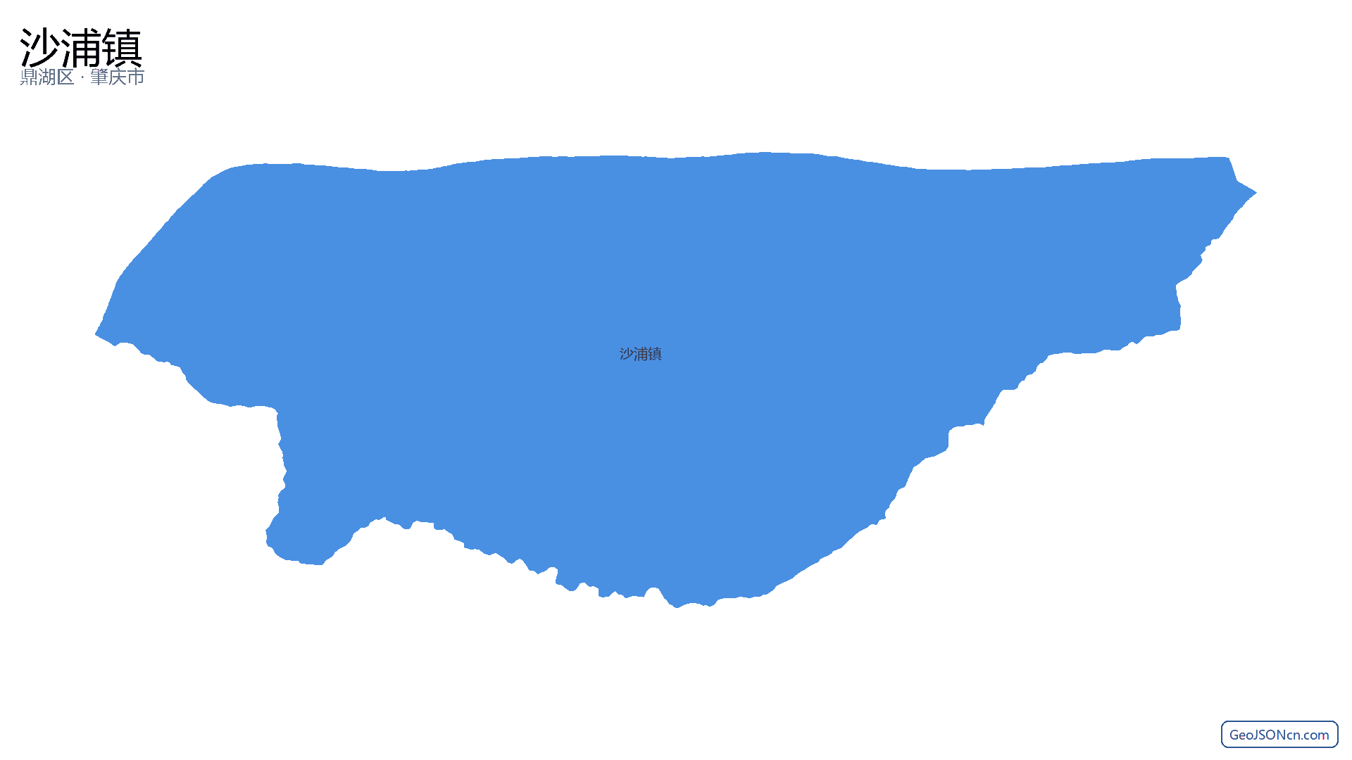 沙浦镇行政区划边界地图(鼎湖区·肇庆市),提供GeoJSON、SHP矢量边界数据下载及高清地图大图(PNG/JPG) - GeoJSONcn.com