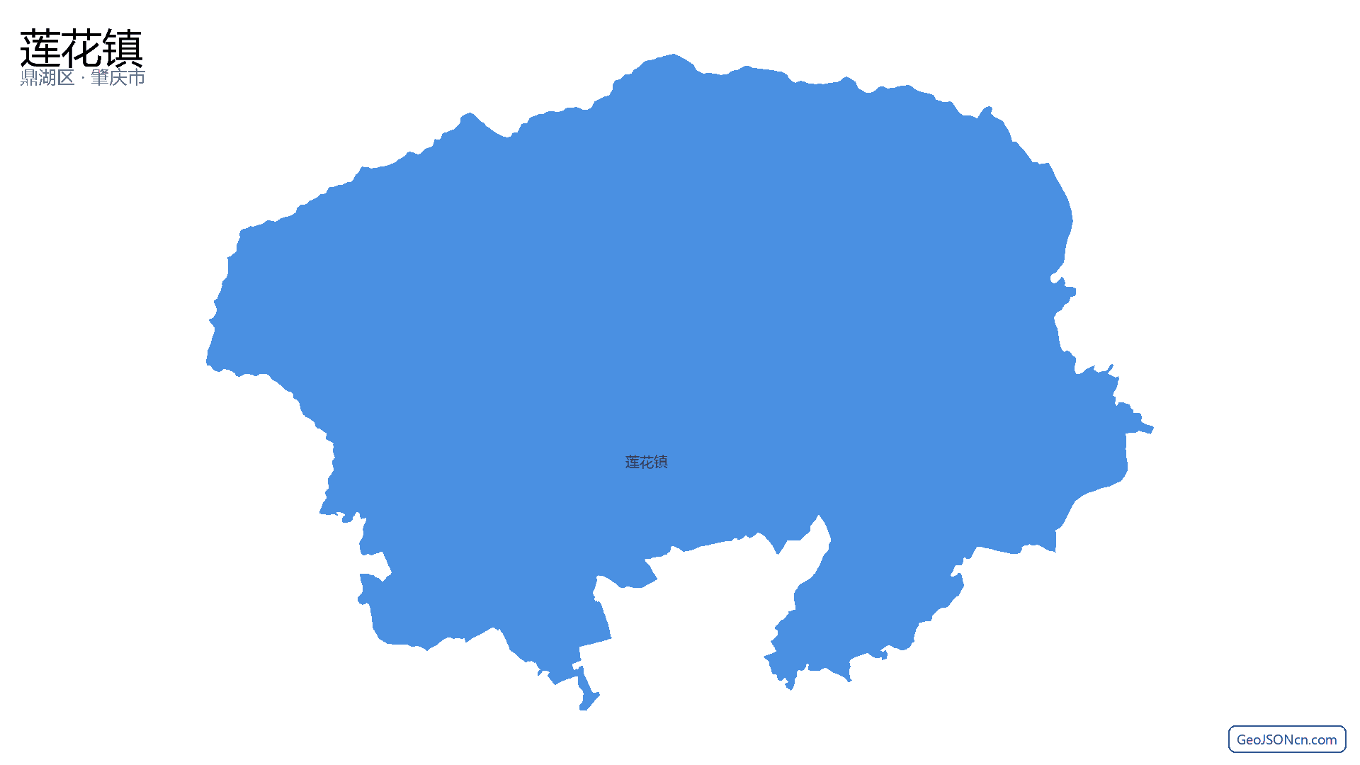 莲花镇行政区划边界地图（鼎湖区·肇庆市）,提供GeoJSON、SHP矢量边界数据下载及高清地图大图(PNG/JPG) - GeoJSONcn.com