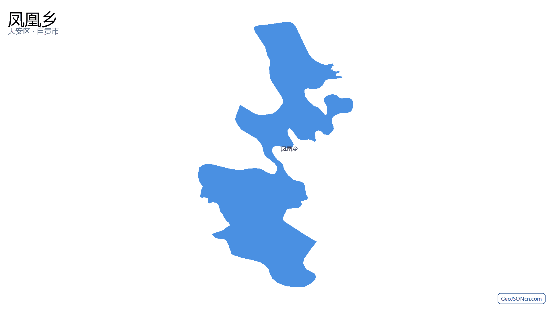 凤凰乡行政区划边界地图(大安区·自贡市),提供GeoJSON、SHP矢量边界数据下载及高清地图大图(PNG/JPG) - GeoJSONcn.com