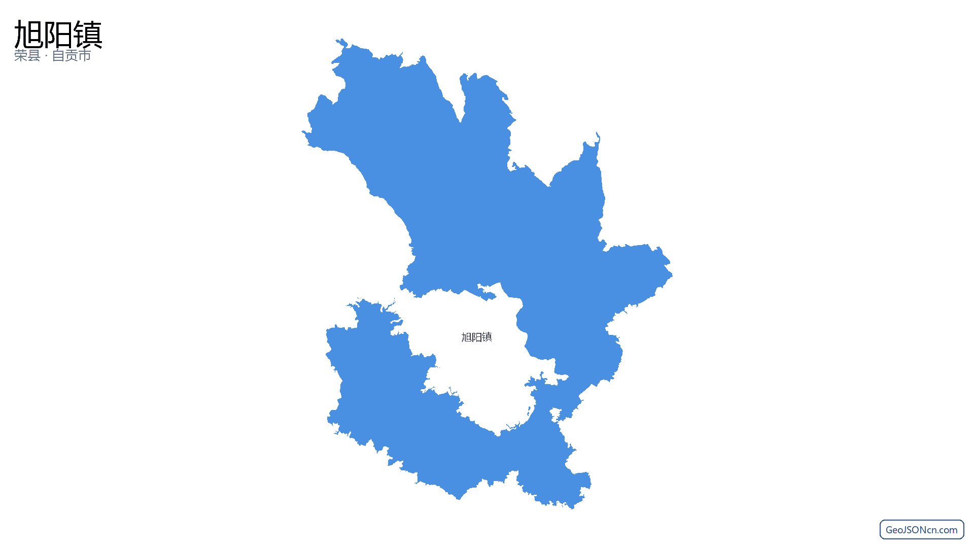 旭阳镇行政区划边界地图（荣县·自贡市）,提供GeoJSON、SHP矢量边界数据下载及高清地图大图(PNG/JPG) - GeoJSONcn.com