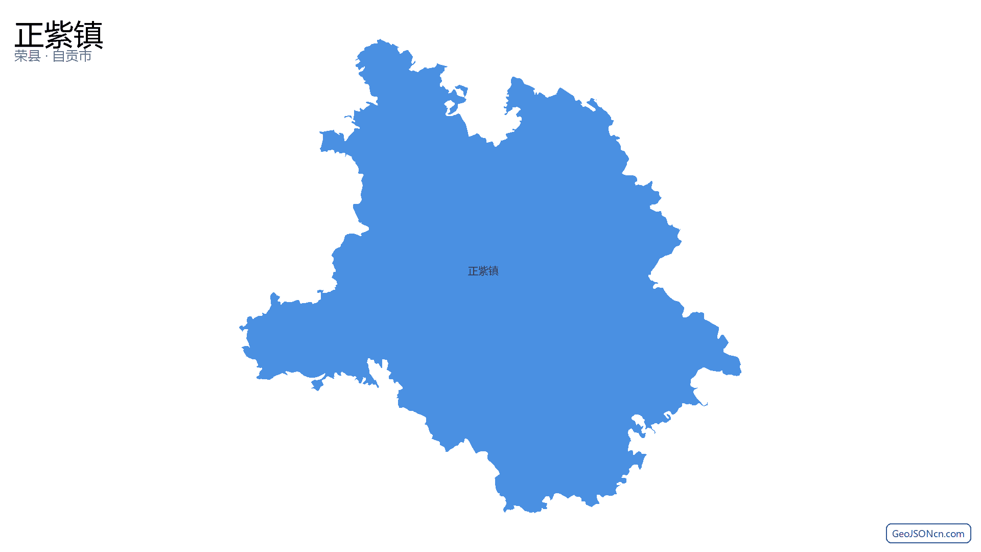 正紫镇行政区划边界地图（荣县·自贡市）,提供GeoJSON、SHP矢量边界数据下载及高清地图大图(PNG/JPG) - GeoJSONcn.com