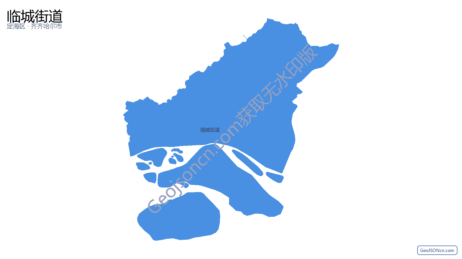 临城街道行政区划边界地图（定海区·舟山市）,提供GeoJSON、SHP矢量边界数据下载及高清地图大图(PNG/JPG) - GeoJSONcn.com