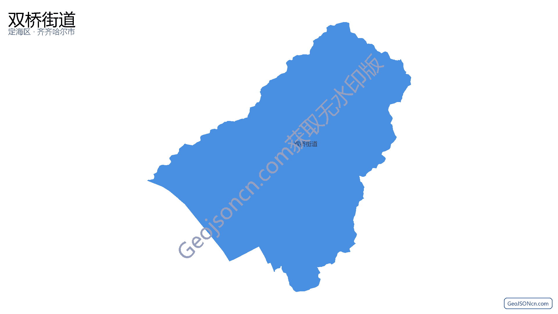 双桥街道行政区划边界地图（定海区·舟山市）,提供GeoJSON、SHP矢量边界数据下载及高清地图大图(PNG/JPG) - GeoJSONcn.com