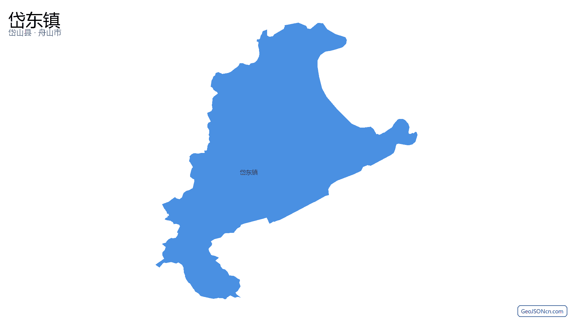 岱东镇行政区划边界地图（岱山县·舟山市）,提供GeoJSON、SHP矢量边界数据下载及高清地图大图(PNG/JPG) - GeoJSONcn.com