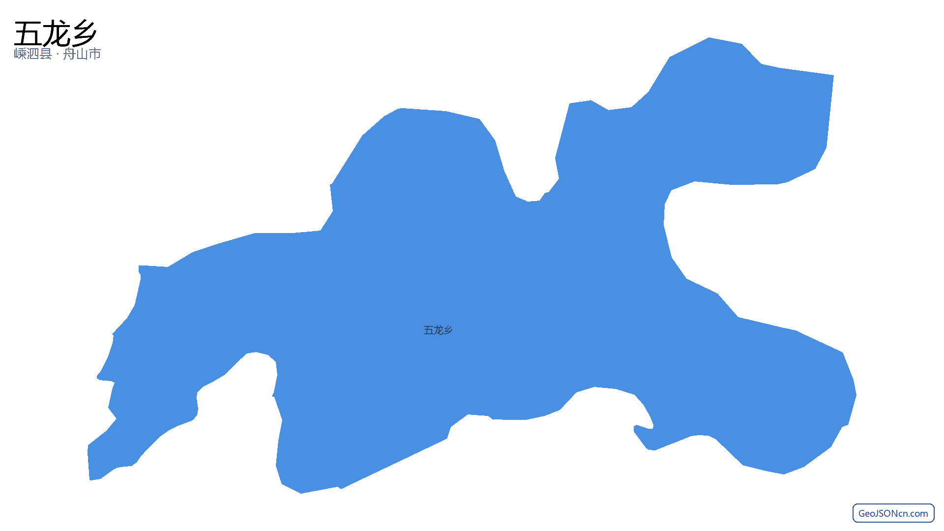 五龙乡行政区划边界地图（嵊泗县·舟山市）,提供GeoJSON、SHP矢量边界数据下载及高清地图大图(PNG/JPG) - GeoJSONcn.com