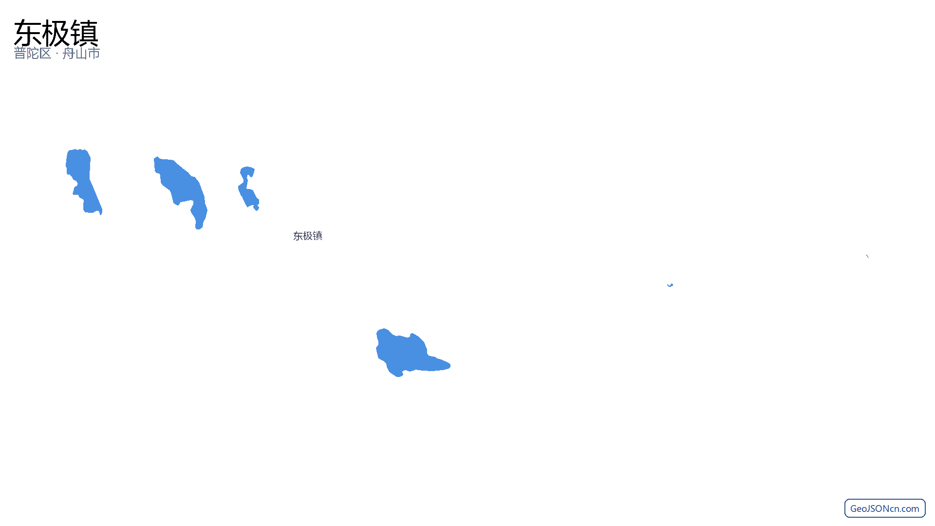 东极镇行政区划边界地图（普陀区·舟山市）,提供GeoJSON、SHP矢量边界数据下载及高清地图大图(PNG/JPG) - GeoJSONcn.com