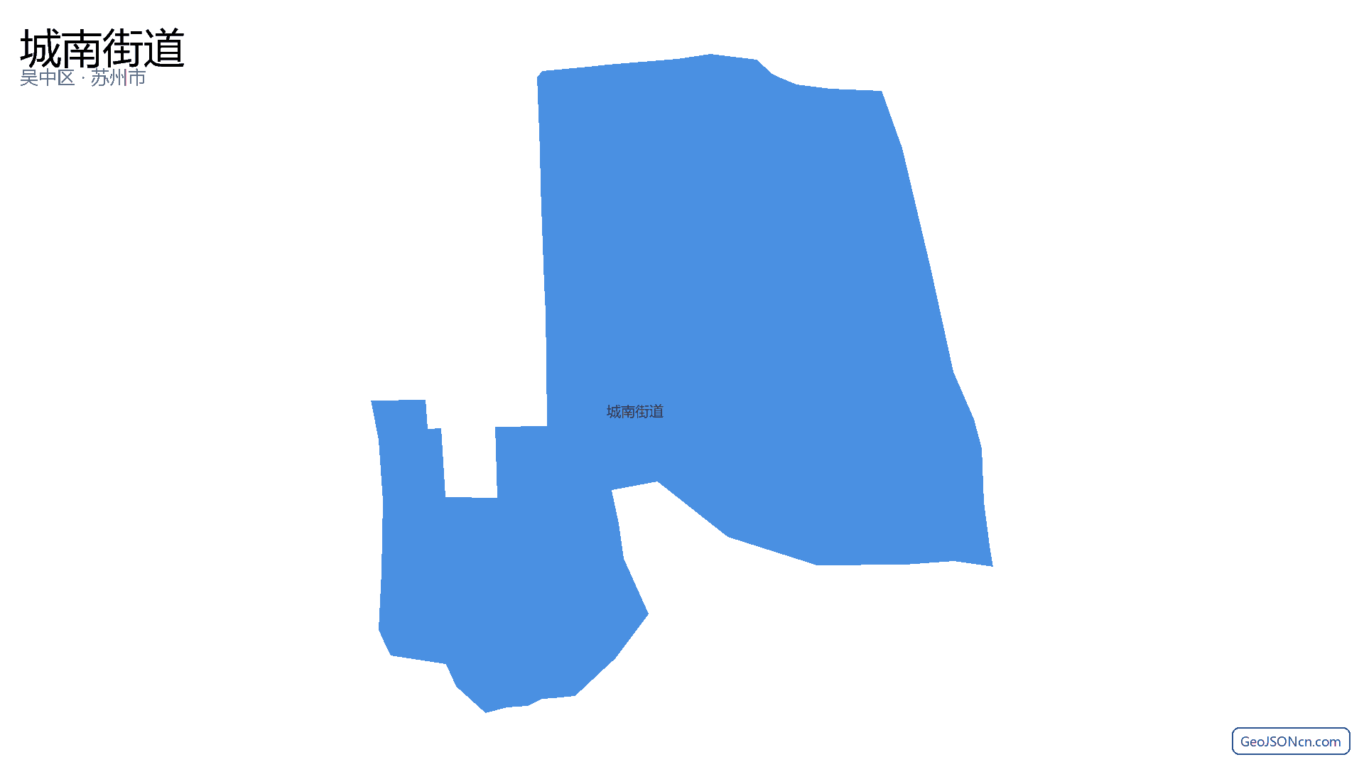 城南街道行政区划边界地图（吴中区·苏州市）,提供GeoJSON、SHP矢量边界数据下载及高清地图大图(PNG/JPG) - GeoJSONcn.com