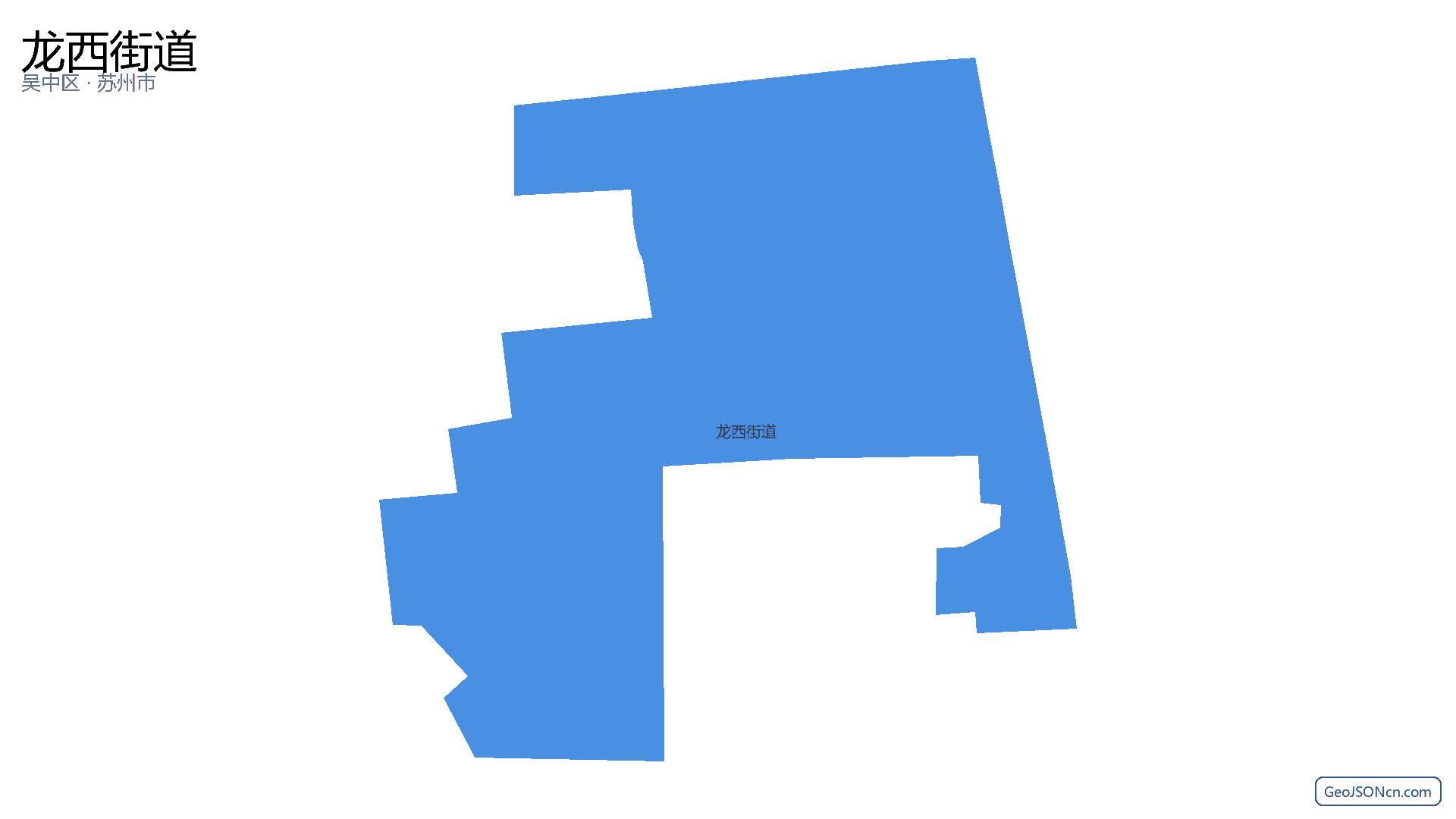 龙西街道行政区划边界地图（吴中区·苏州市）,提供GeoJSON、SHP矢量边界数据下载及高清地图大图(PNG/JPG) - GeoJSONcn.com