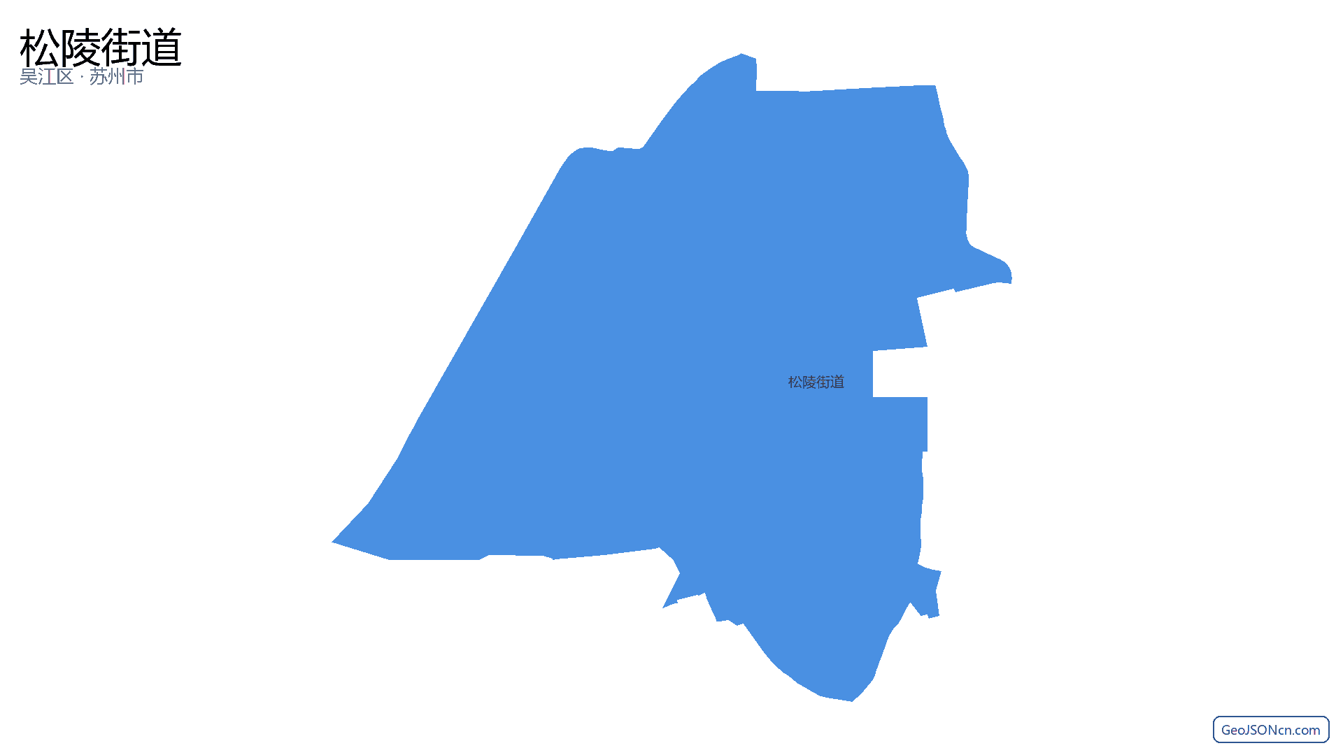 松陵街道行政区划边界地图(吴江区·苏州市),提供GeoJSON、SHP矢量边界数据下载及高清地图大图(PNG/JPG) - GeoJSONcn.com