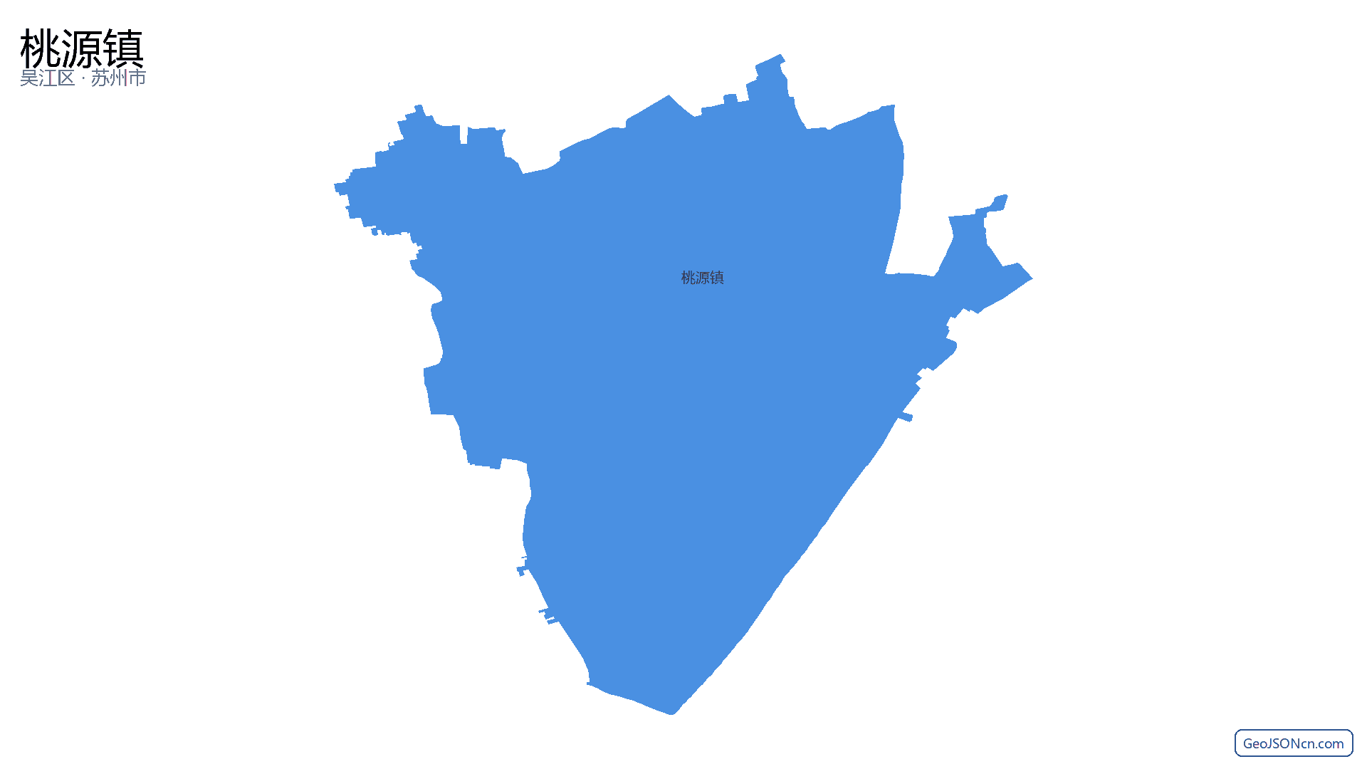桃源镇行政区划边界地图(吴江区·苏州市),提供GeoJSON、SHP矢量边界数据下载及高清地图大图(PNG/JPG) - GeoJSONcn.com