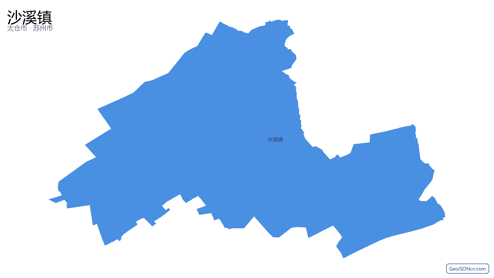 沙溪镇行政区划边界地图(太仓市·苏州市),提供GeoJSON、SHP矢量边界数据下载及高清地图大图(PNG/JPG) - GeoJSONcn.com