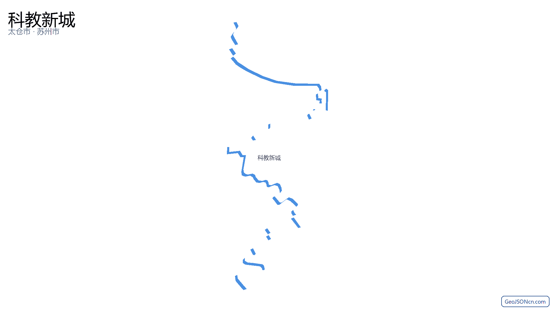 科教新城行政区划边界地图(太仓市·苏州市),提供GeoJSON、SHP矢量边界数据下载及高清地图大图(PNG/JPG) - GeoJSONcn.com