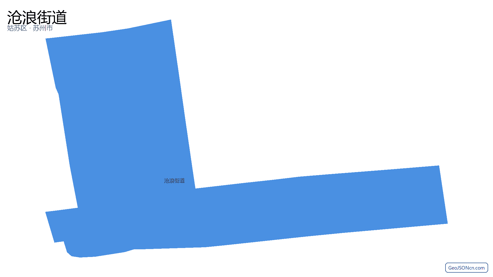 沧浪街道行政区划边界地图(姑苏区·苏州市),提供GeoJSON、SHP矢量边界数据下载及高清地图大图(PNG/JPG) - GeoJSONcn.com