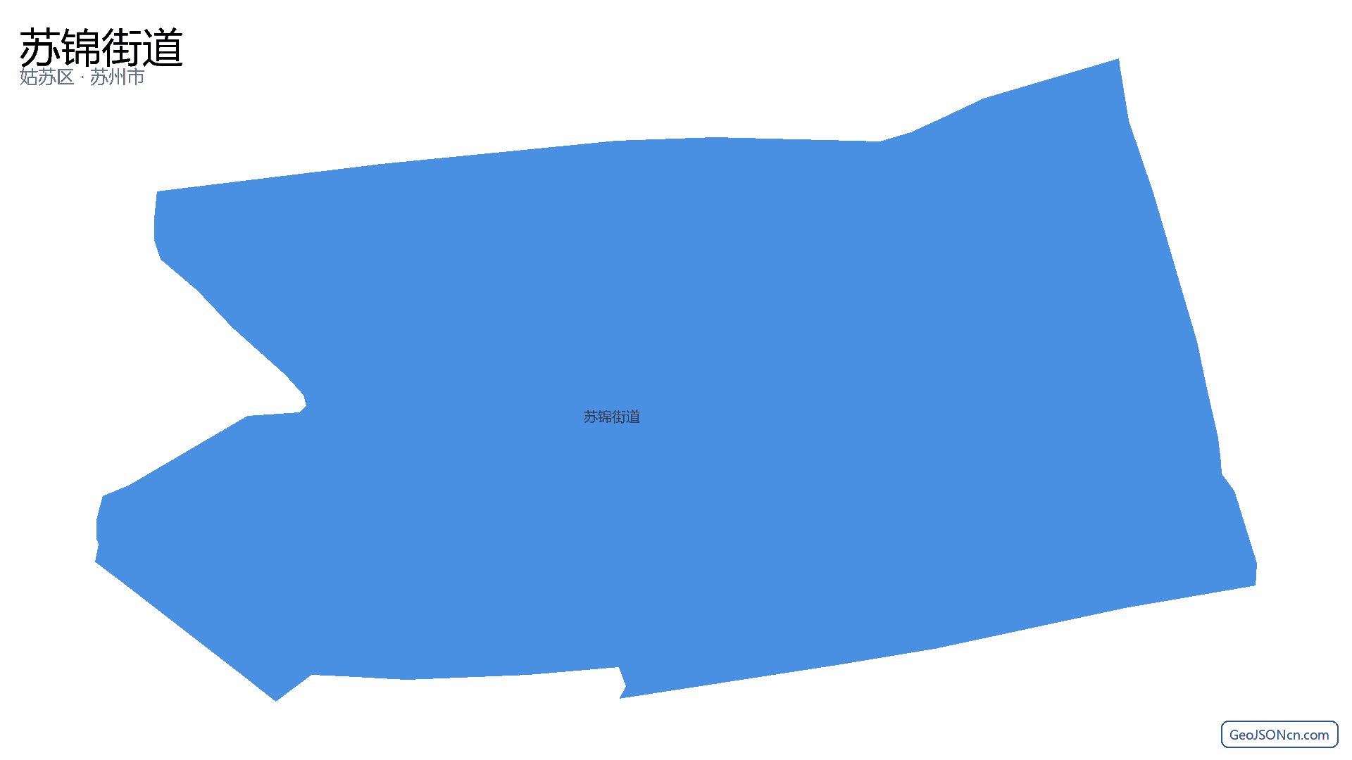 苏锦街道行政区划边界地图(姑苏区·苏州市),提供GeoJSON、SHP矢量边界数据下载及高清地图大图(PNG/JPG) - GeoJSONcn.com
