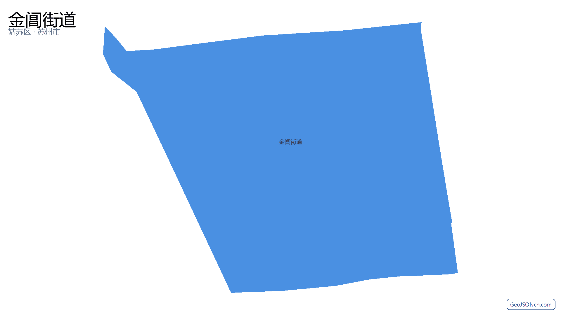 金阊街道行政区划边界地图（姑苏区·苏州市）,提供GeoJSON、SHP矢量边界数据下载及高清地图大图(PNG/JPG) - GeoJSONcn.com