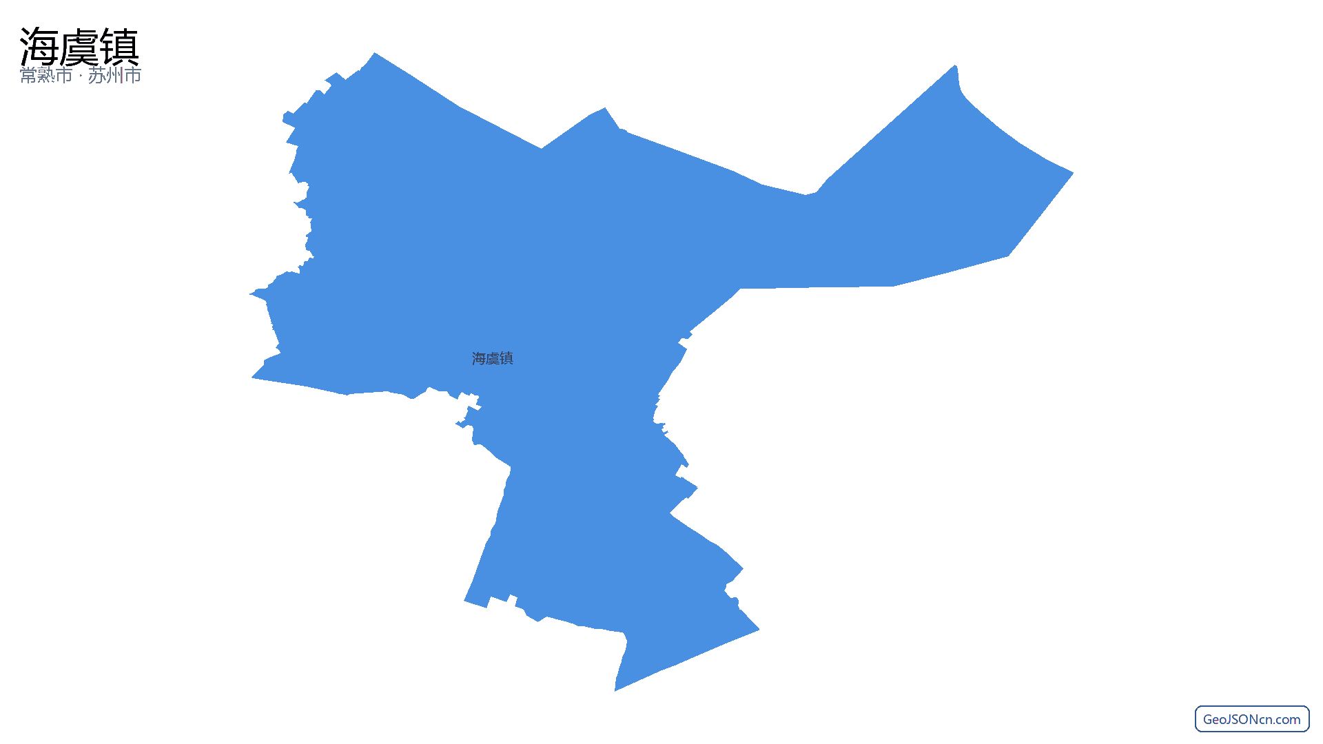 海虞镇行政区划边界地图(常熟市·苏州市),提供GeoJSON、SHP矢量边界数据下载及高清地图大图(PNG/JPG) - GeoJSONcn.com