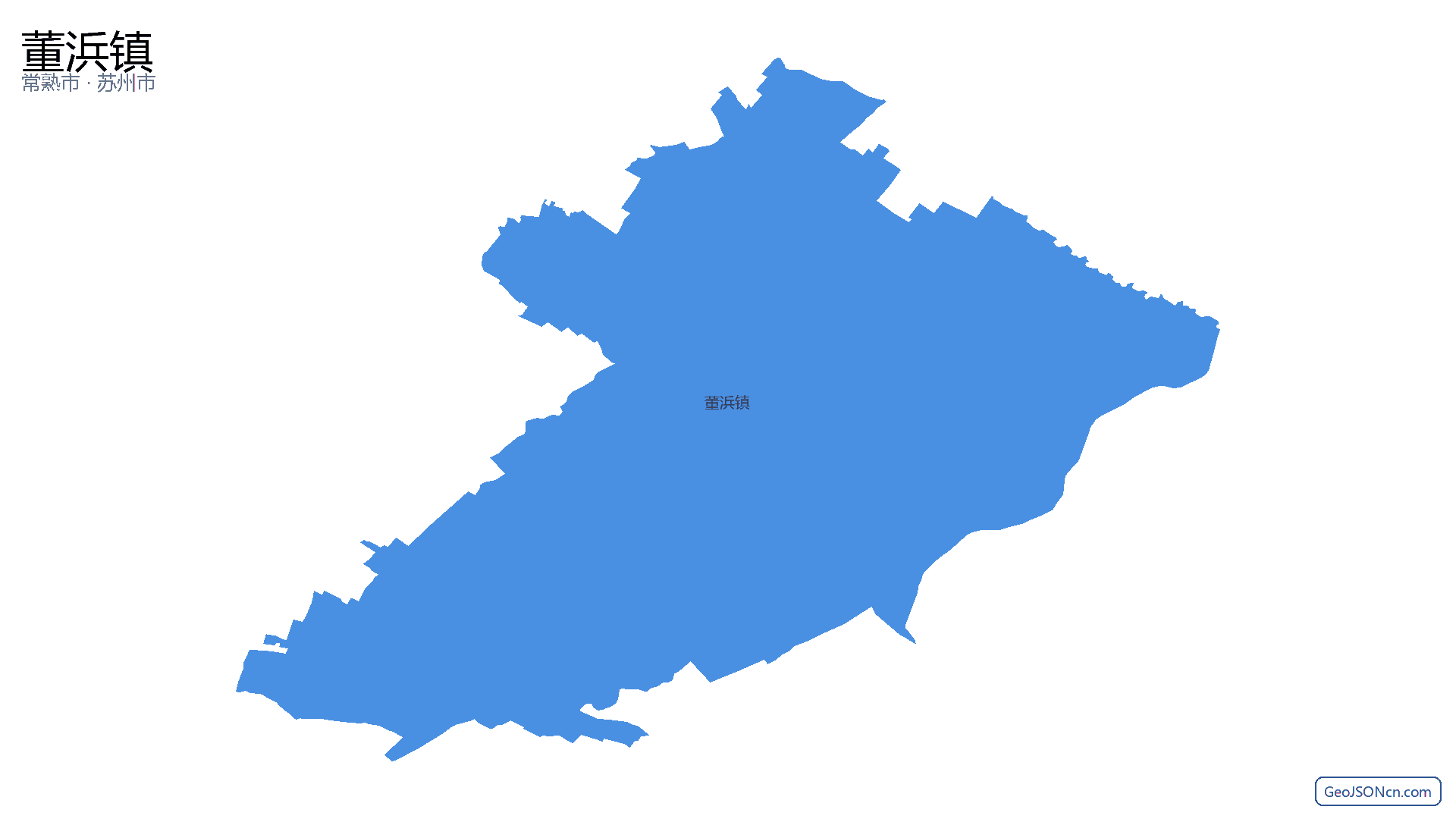 董浜镇行政区划边界地图（常熟市·苏州市）,提供GeoJSON、SHP矢量边界数据下载及高清地图大图(PNG/JPG) - GeoJSONcn.com