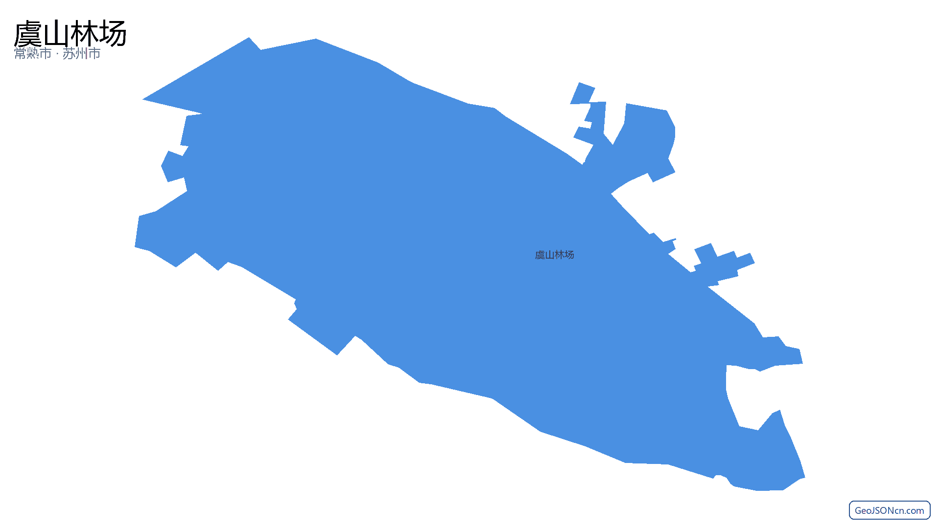 虞山林场行政区划边界地图（常熟市·苏州市）,提供GeoJSON、SHP矢量边界数据下载及高清地图大图(PNG/JPG) - GeoJSONcn.com
