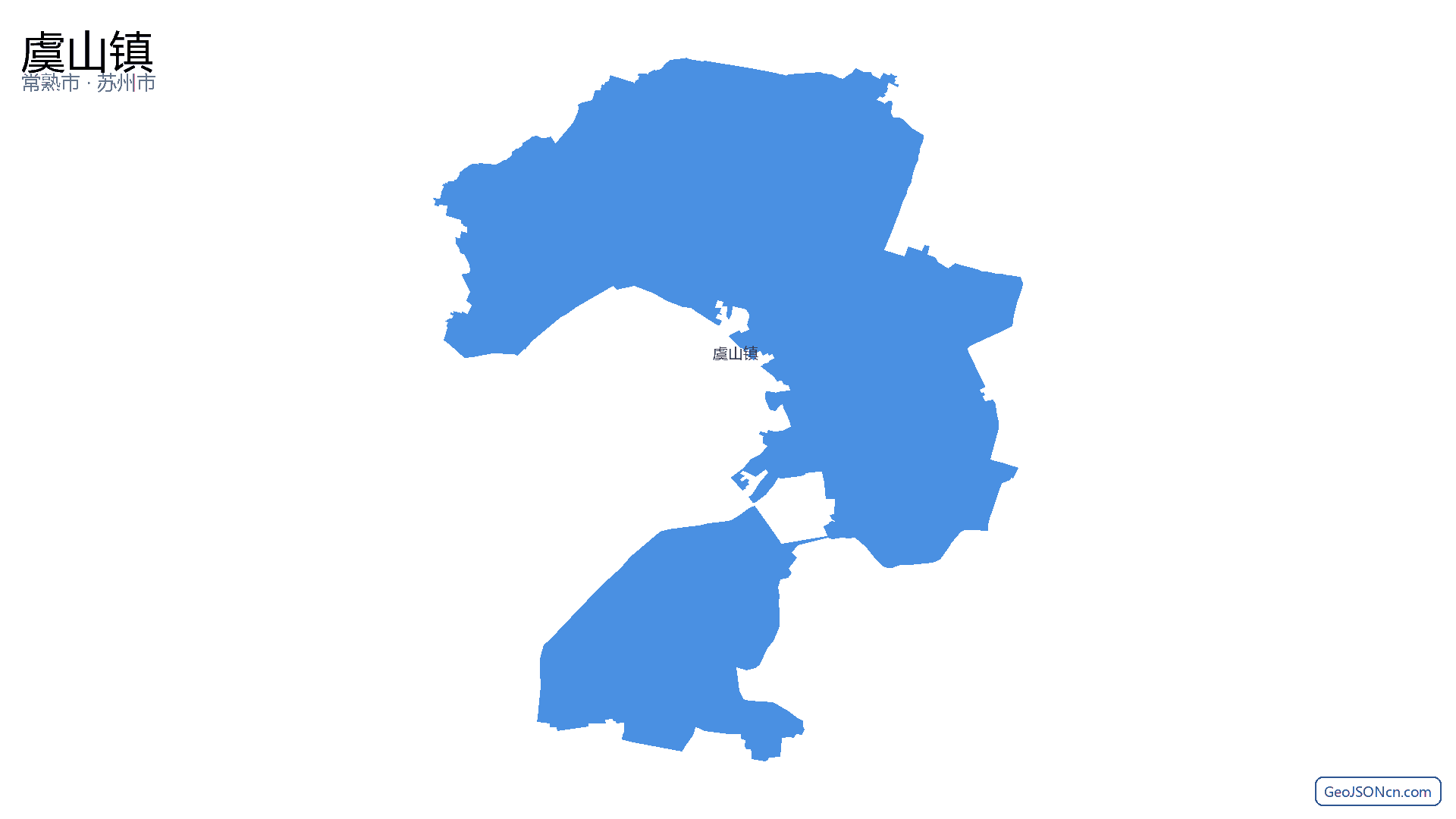 虞山镇行政区划边界地图（常熟市·苏州市）,提供GeoJSON、SHP矢量边界数据下载及高清地图大图(PNG/JPG) - GeoJSONcn.com