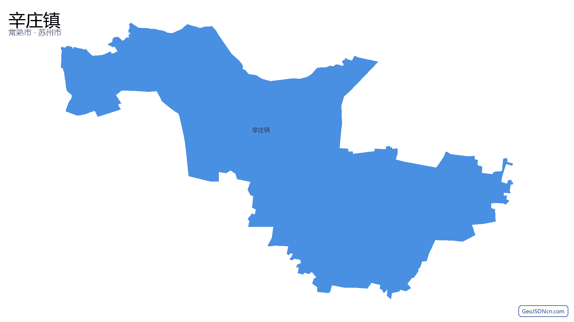 辛庄镇行政区划边界地图(常熟市·苏州市),提供GeoJSON、SHP矢量边界数据下载及高清地图大图(PNG/JPG) - GeoJSONcn.com