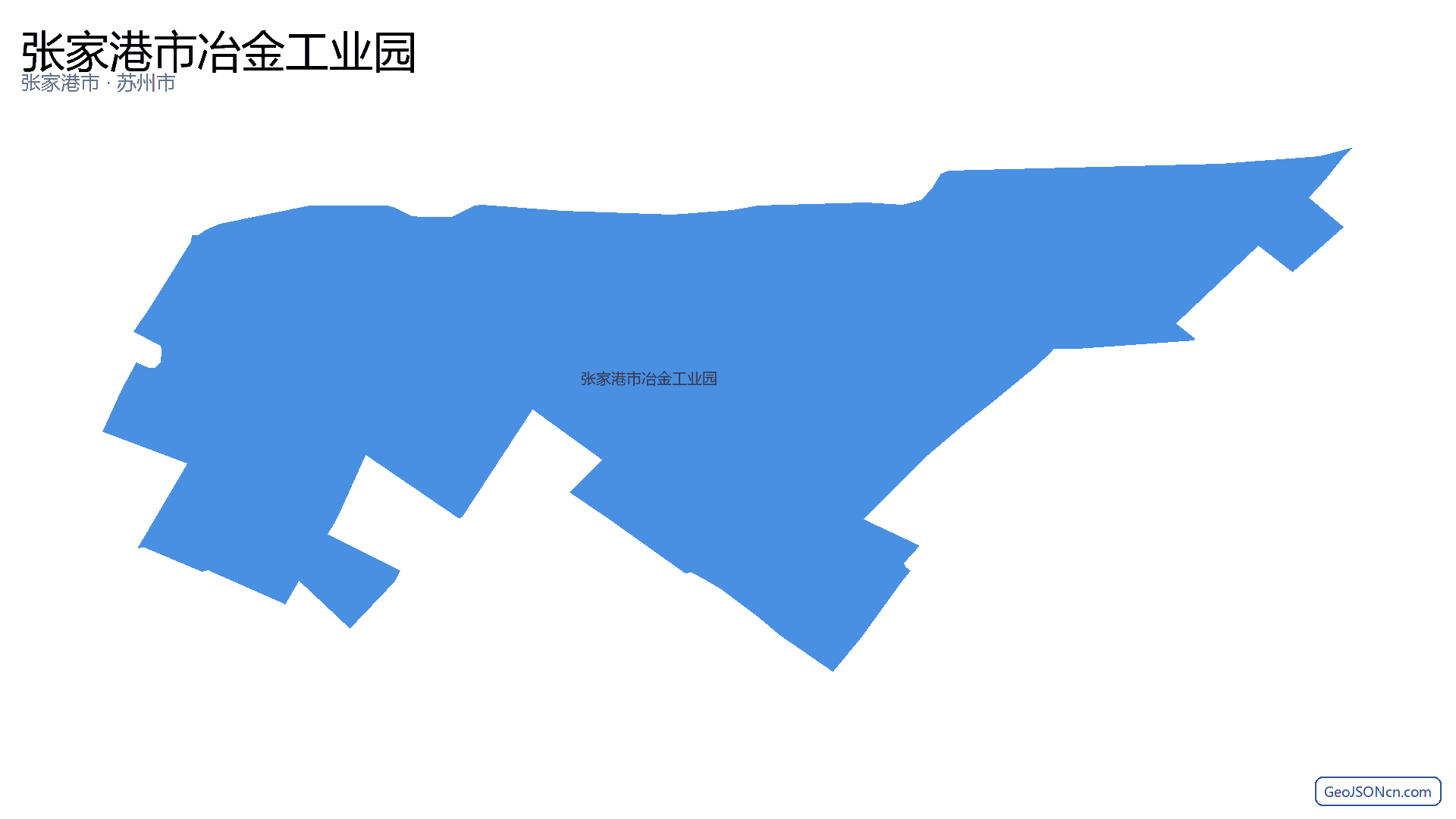 张家港市冶金工业园行政区划边界地图（张家港市·苏州市）,提供GeoJSON、SHP矢量边界数据下载及高清地图大图(PNG/JPG) - GeoJSONcn.com