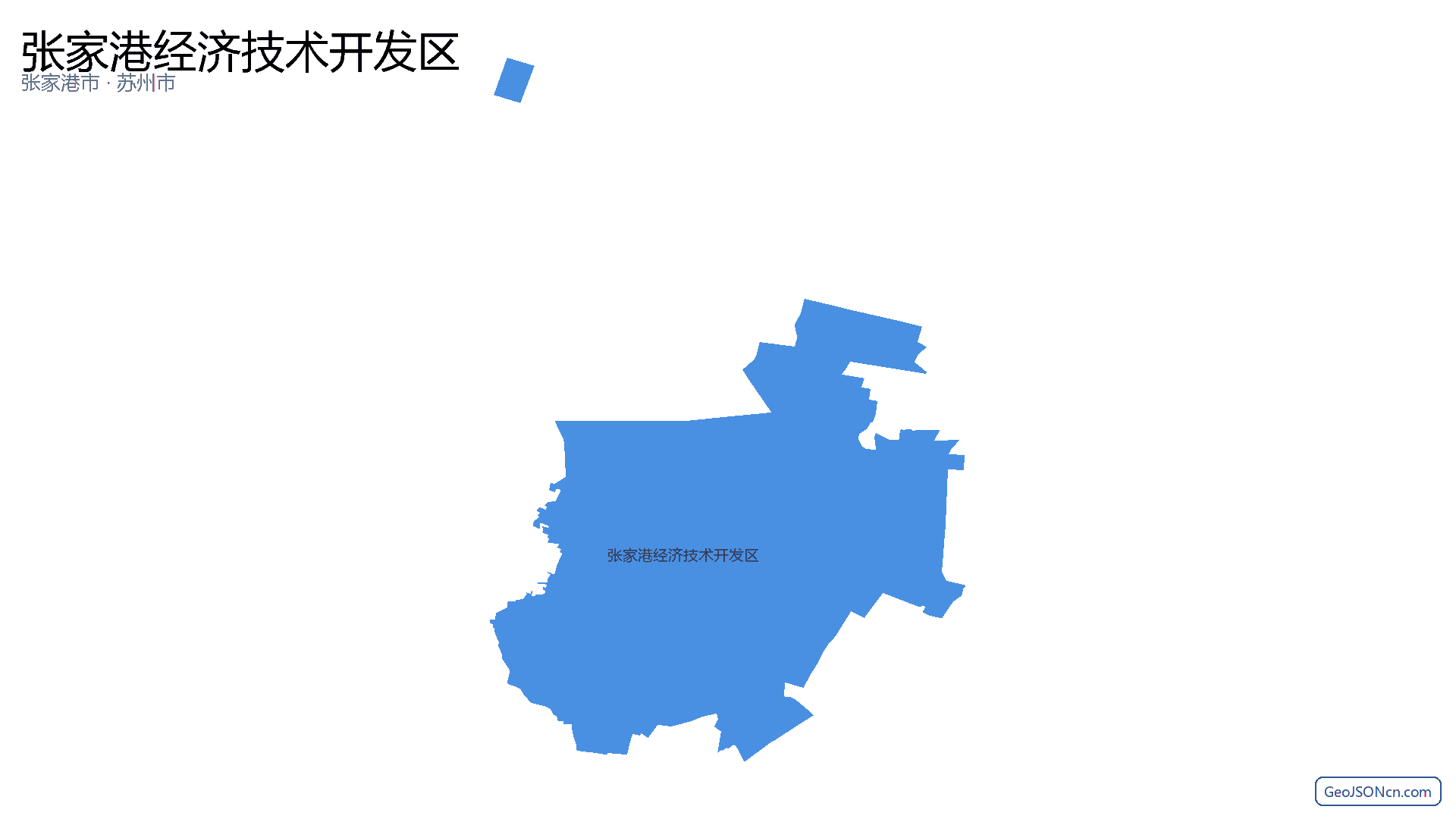 张家港经济技术开发区行政区划边界地图(张家港市·苏州市),提供GeoJSON、SHP矢量边界数据下载及高清地图大图(PNG/JPG) - GeoJSONcn.com